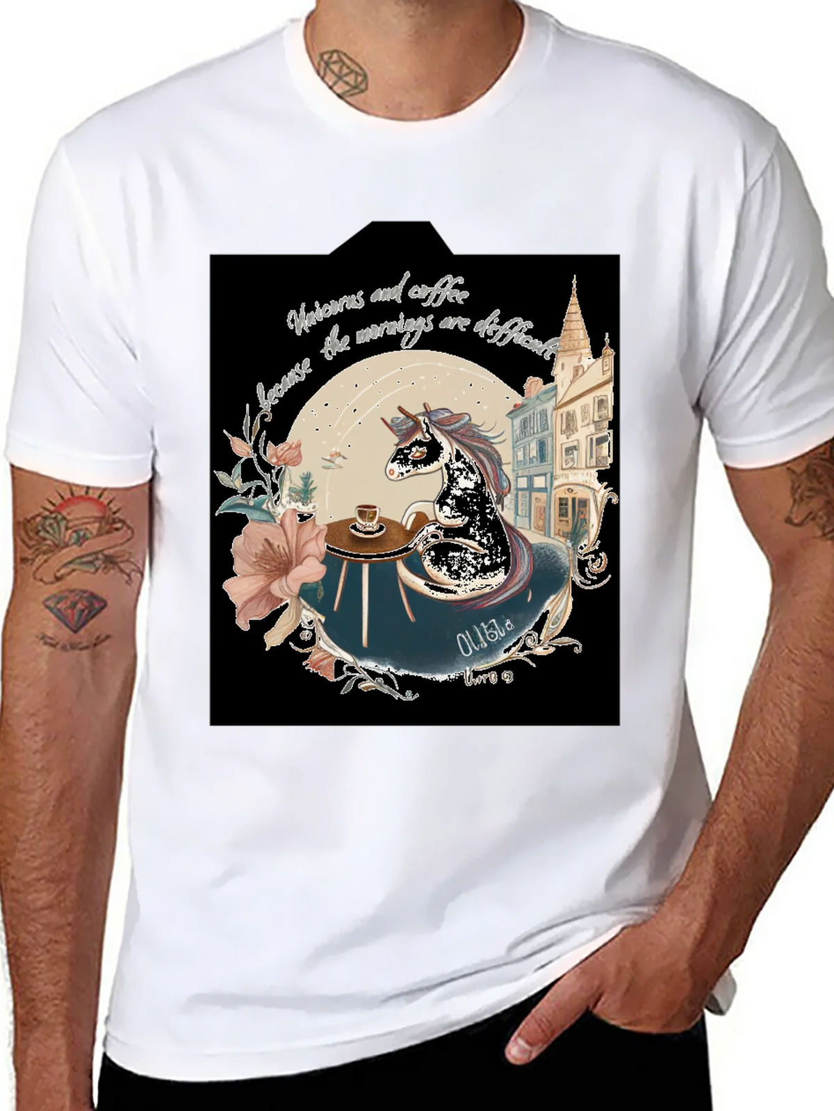 Unicorns & Coffee Tee - Morning Difficulties product image 7