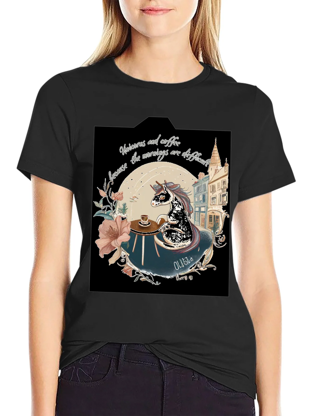 Unicorns & Coffee Tee - Morning Difficulties product image 2