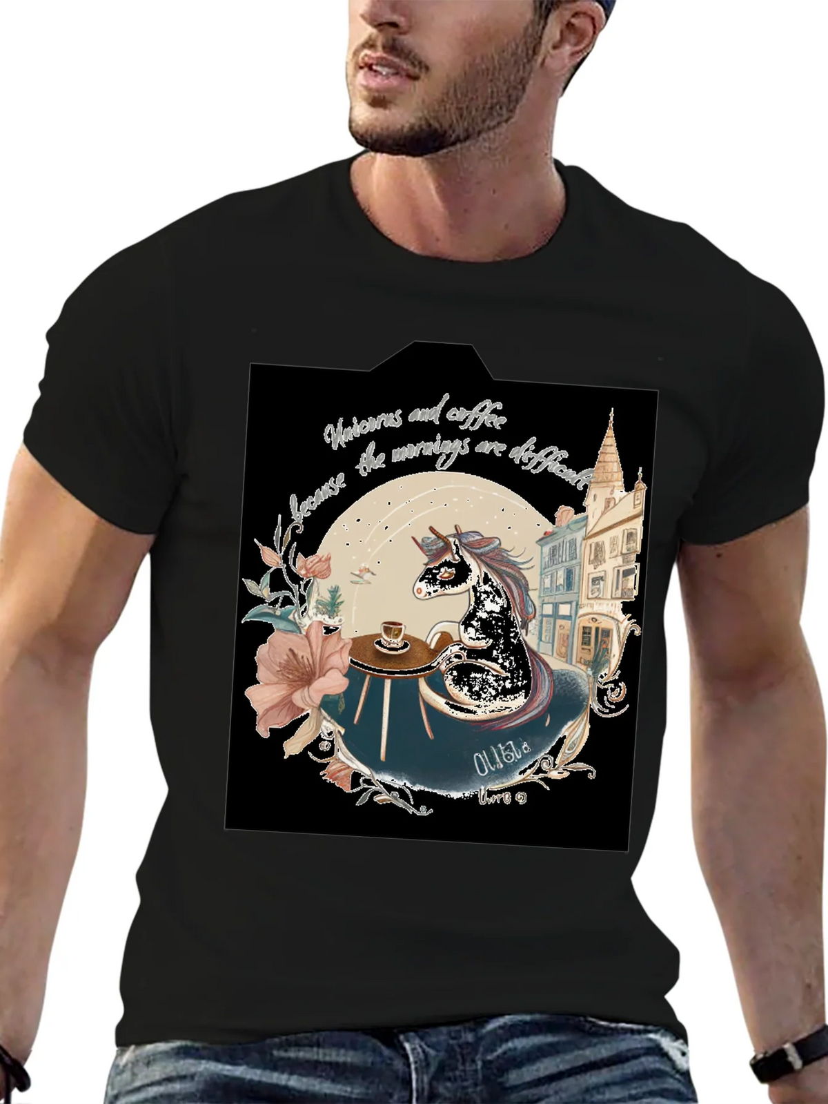 Unicorns & Coffee Tee - Morning Difficulties product image 6
