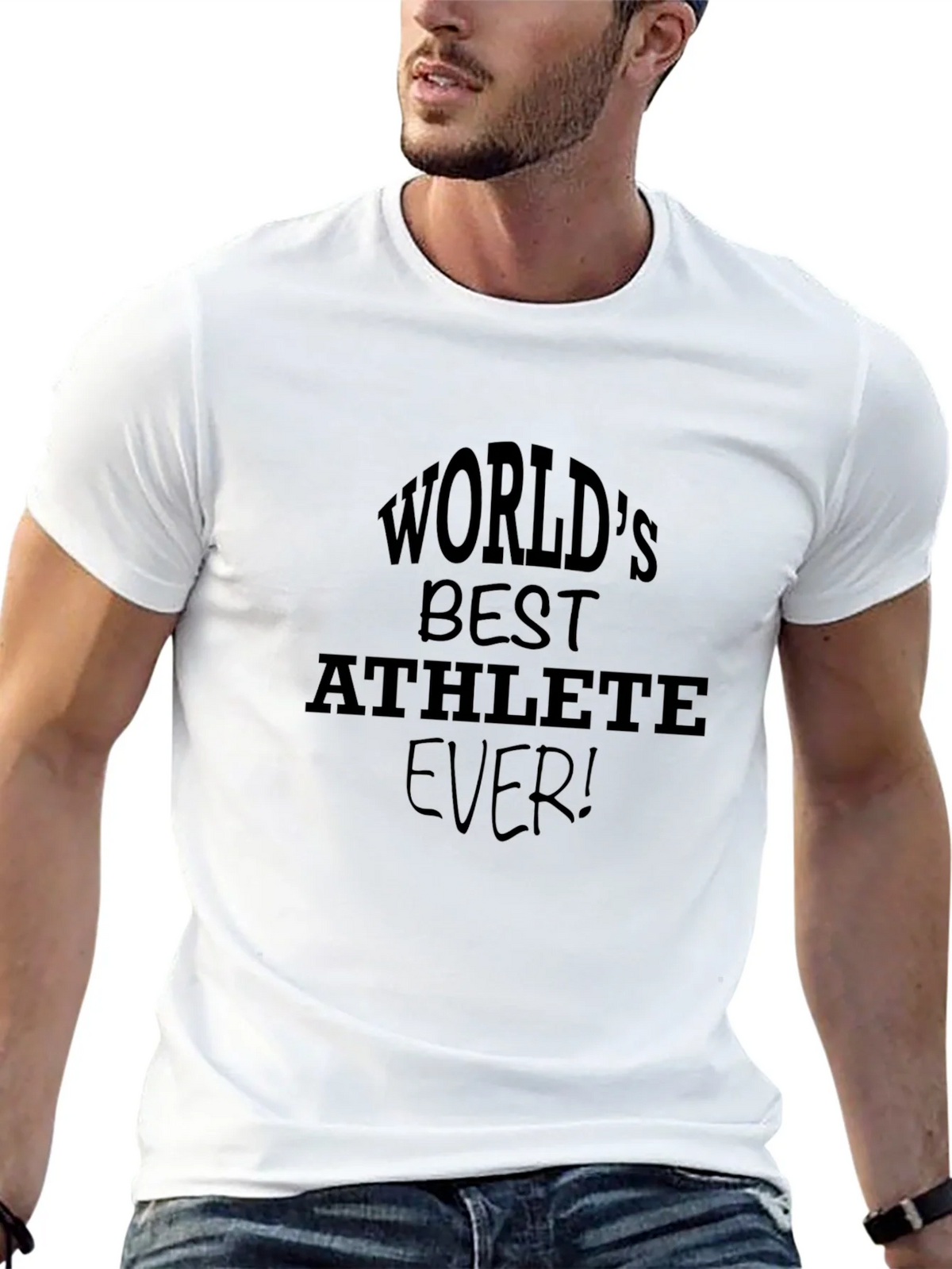 Worlds Best Athlete Ever! Black T-Shirt product image 12