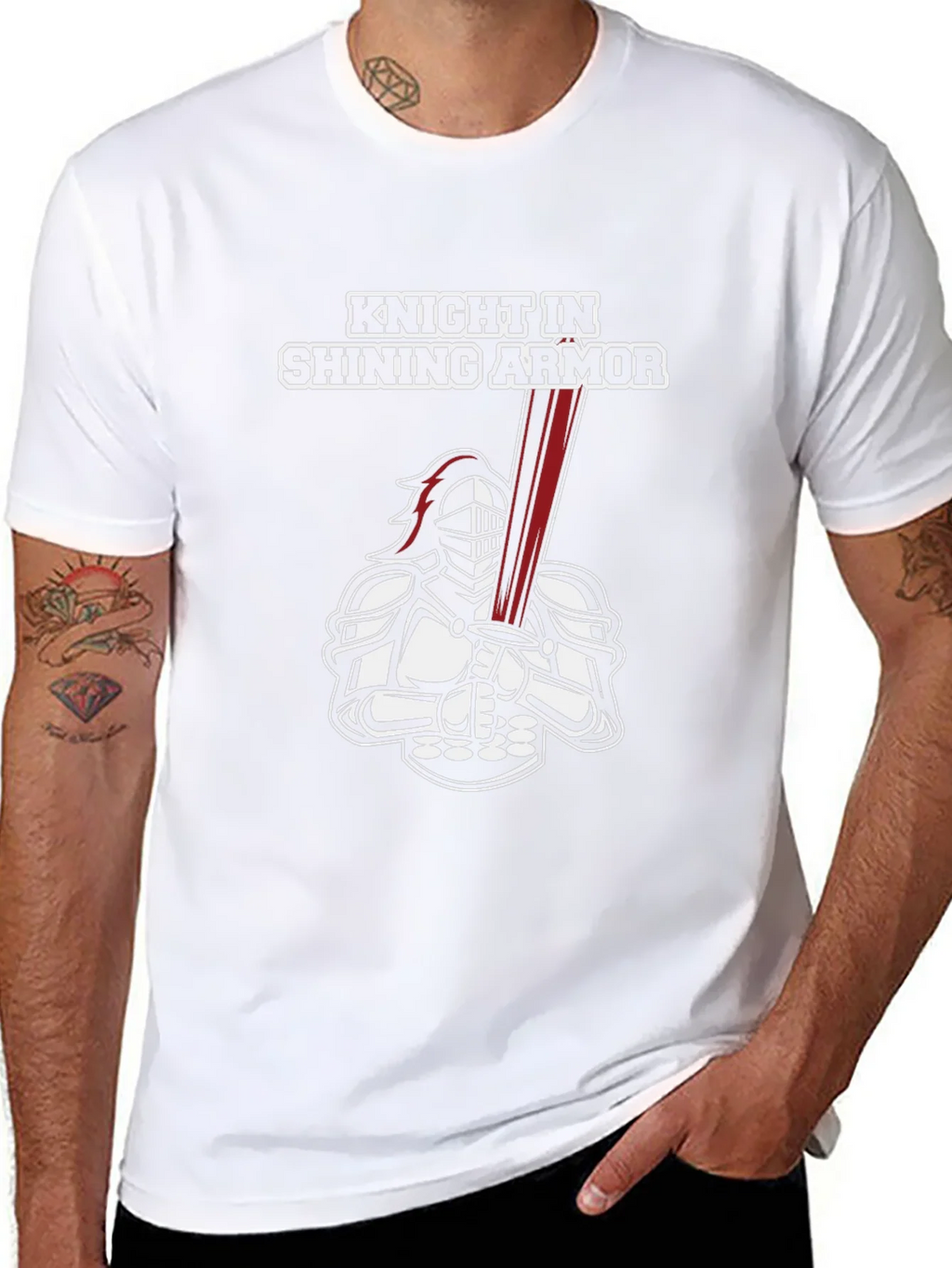 Knight in Shining Armor Graphic Tee - Black product image 7