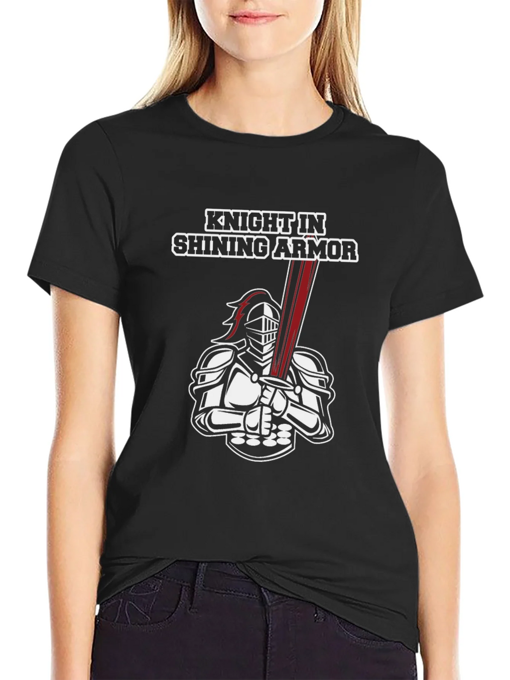 Knight in Shining Armor Graphic Tee - Black product image 2