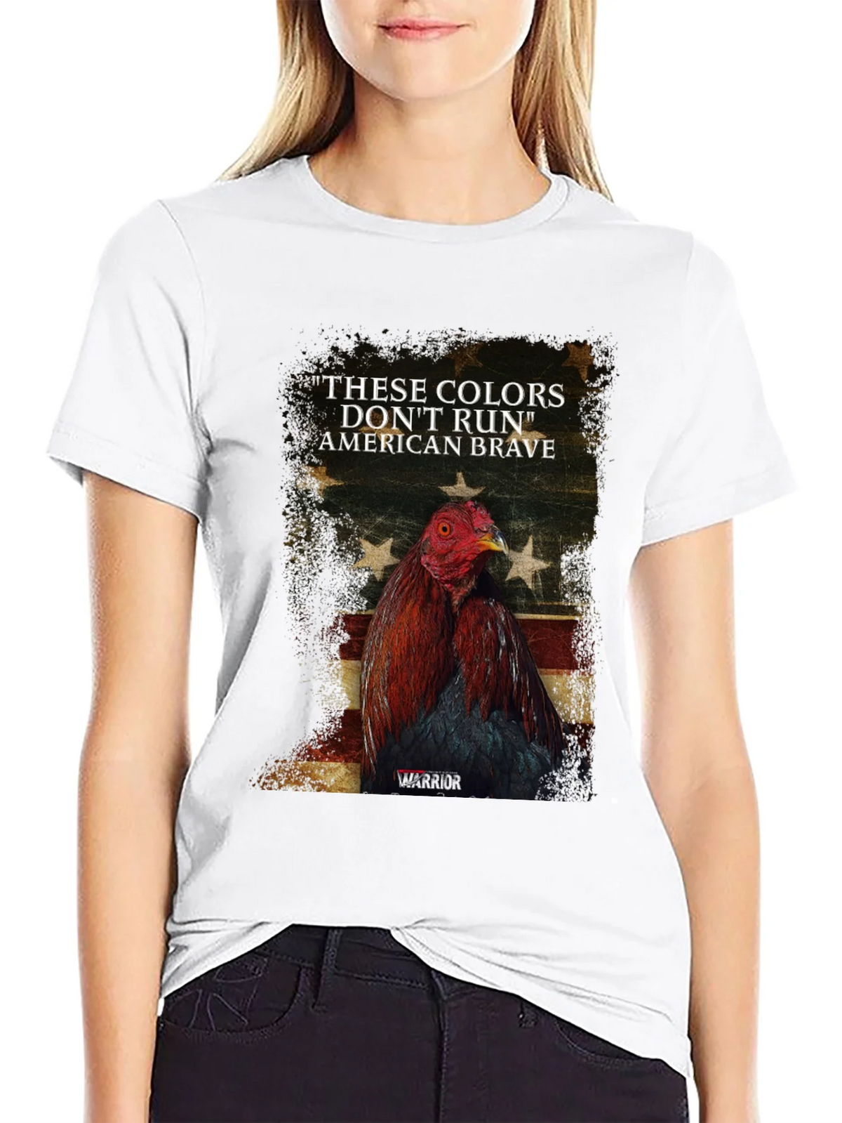 American Brave Warrior Rooster Graphic Tee product image 8