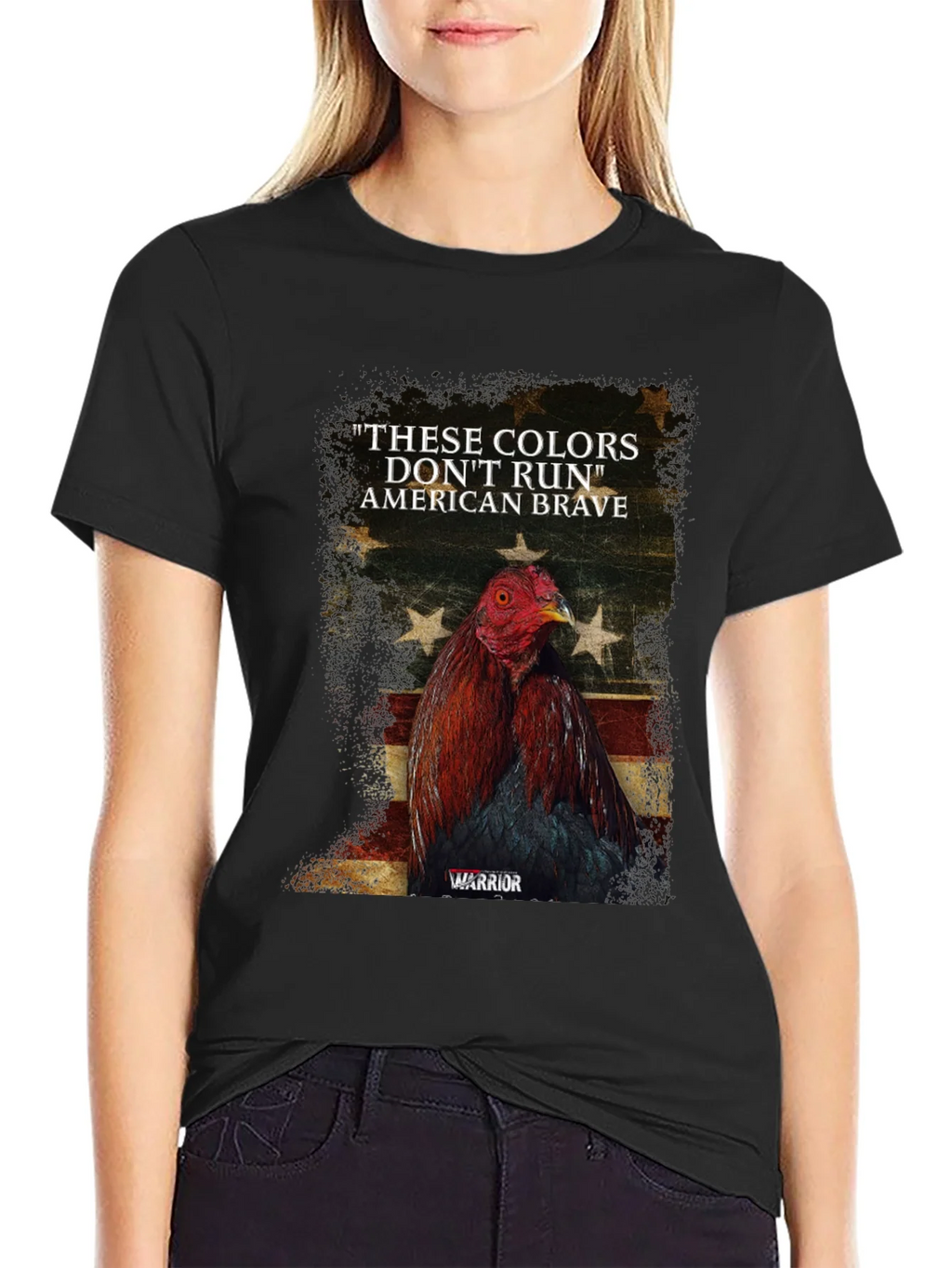 American Brave Warrior Rooster Graphic Tee product image 2