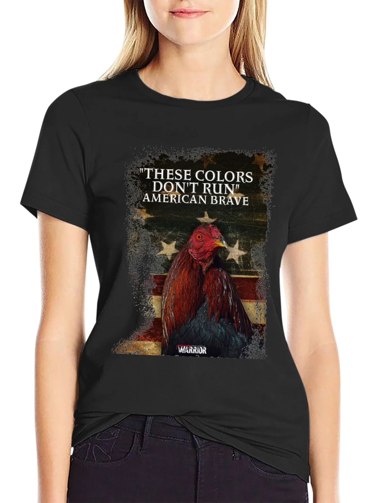 American Brave Warrior Rooster Graphic Tee product image 2