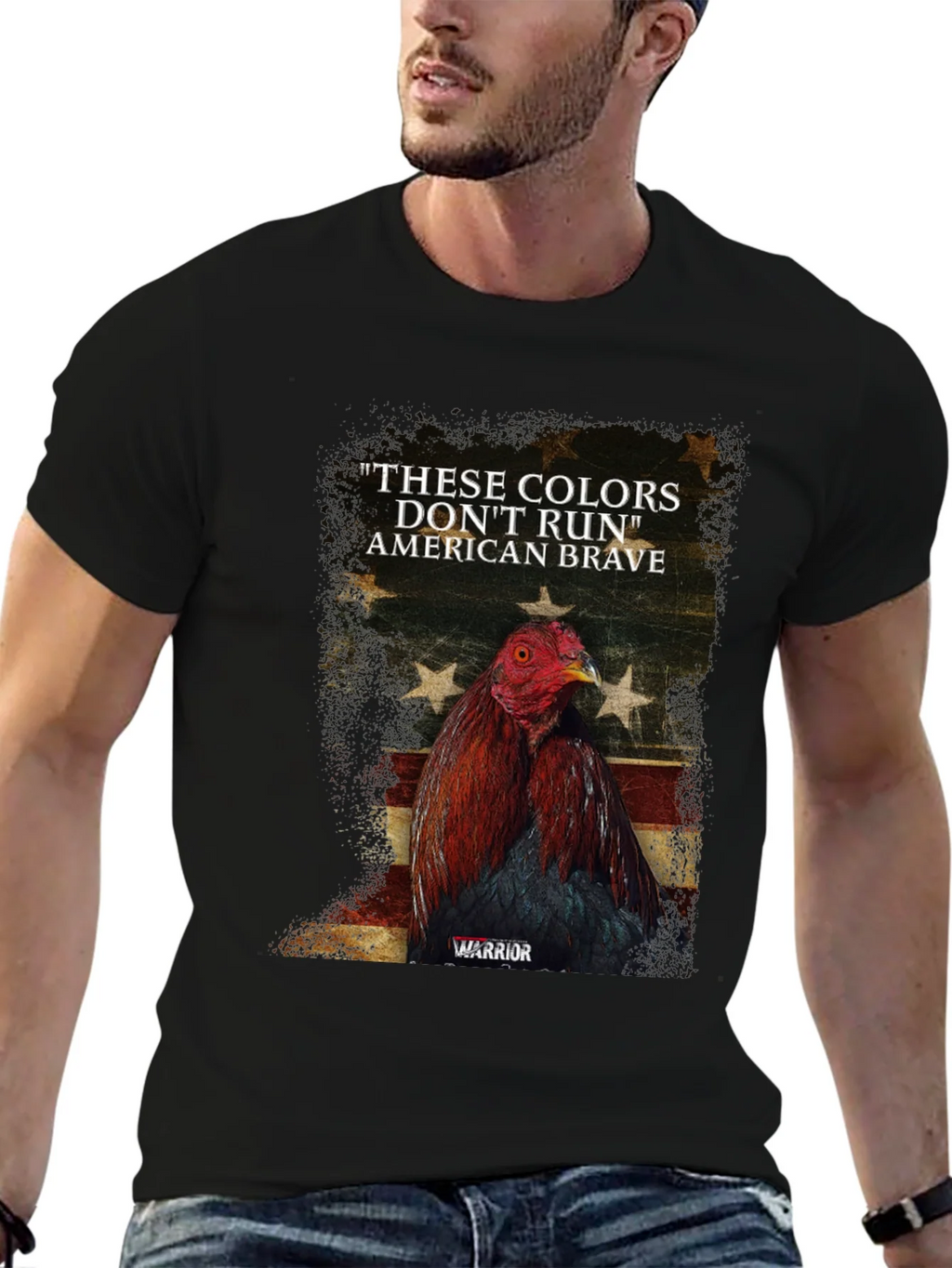 American Brave Warrior Rooster Graphic Tee product image 6