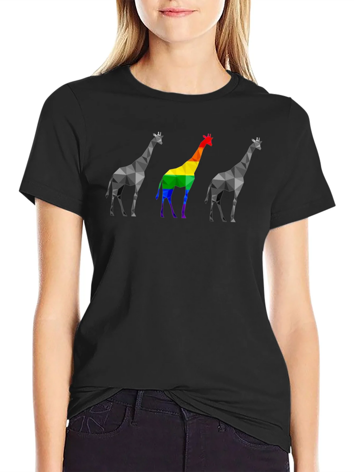 Geometric Giraffe Pride T-Shirt product image 2
