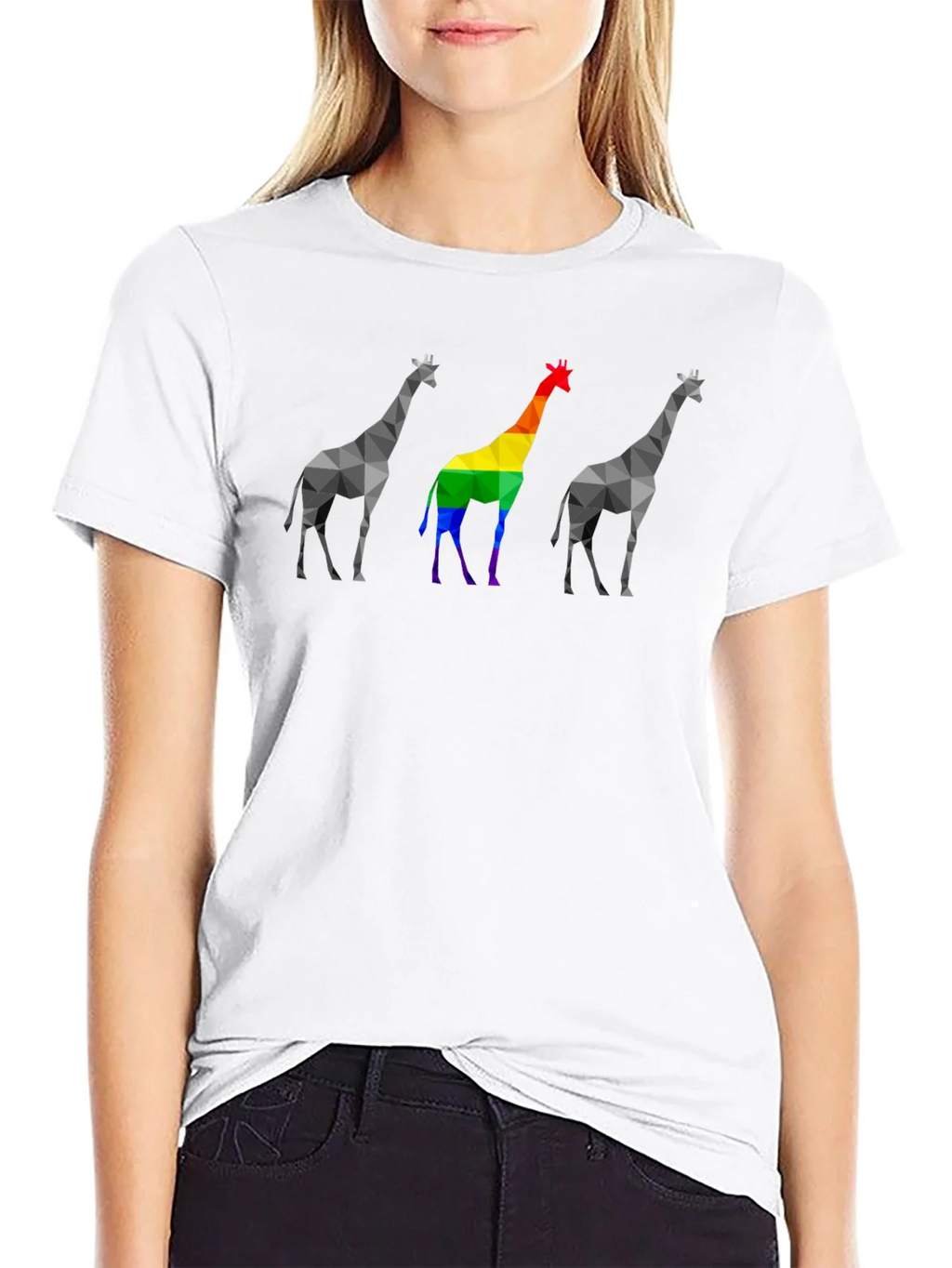 Geometric Giraffe Pride T-Shirt product image 7