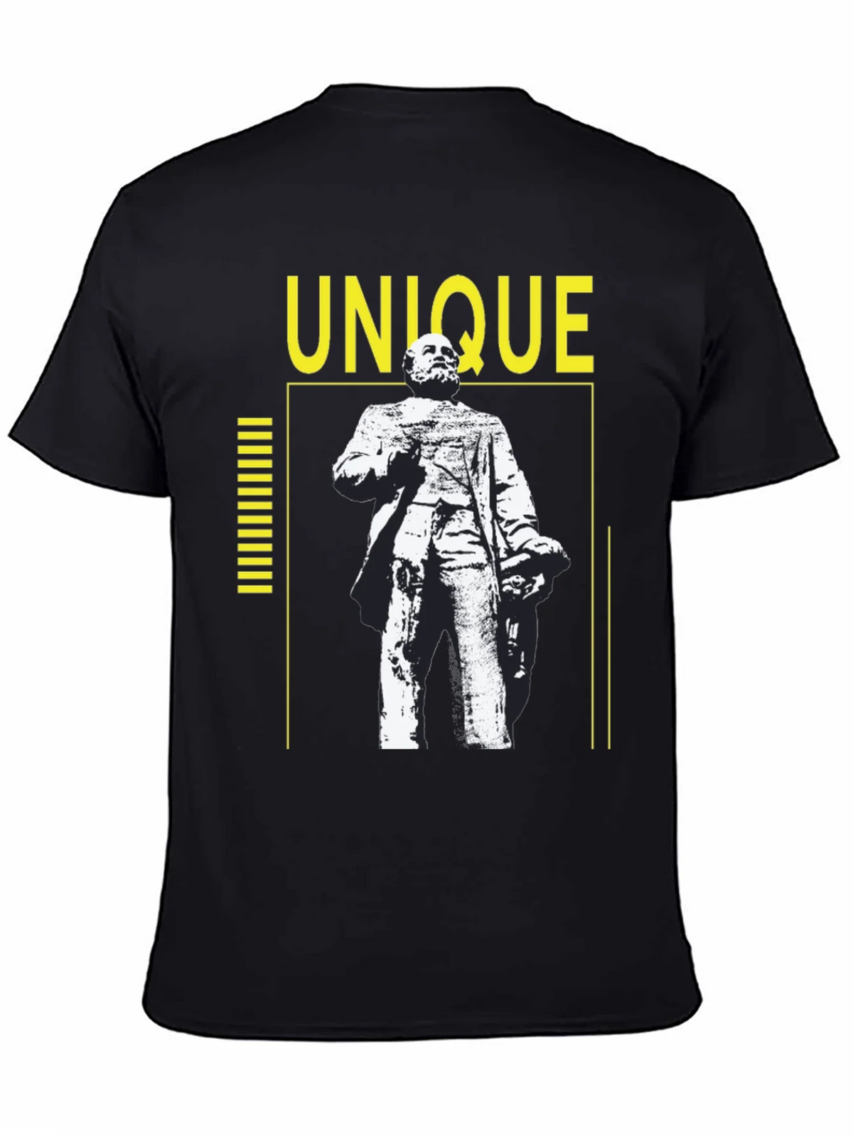 Unique Statue Graphic Tee - Black Cotton Shirt product image 4