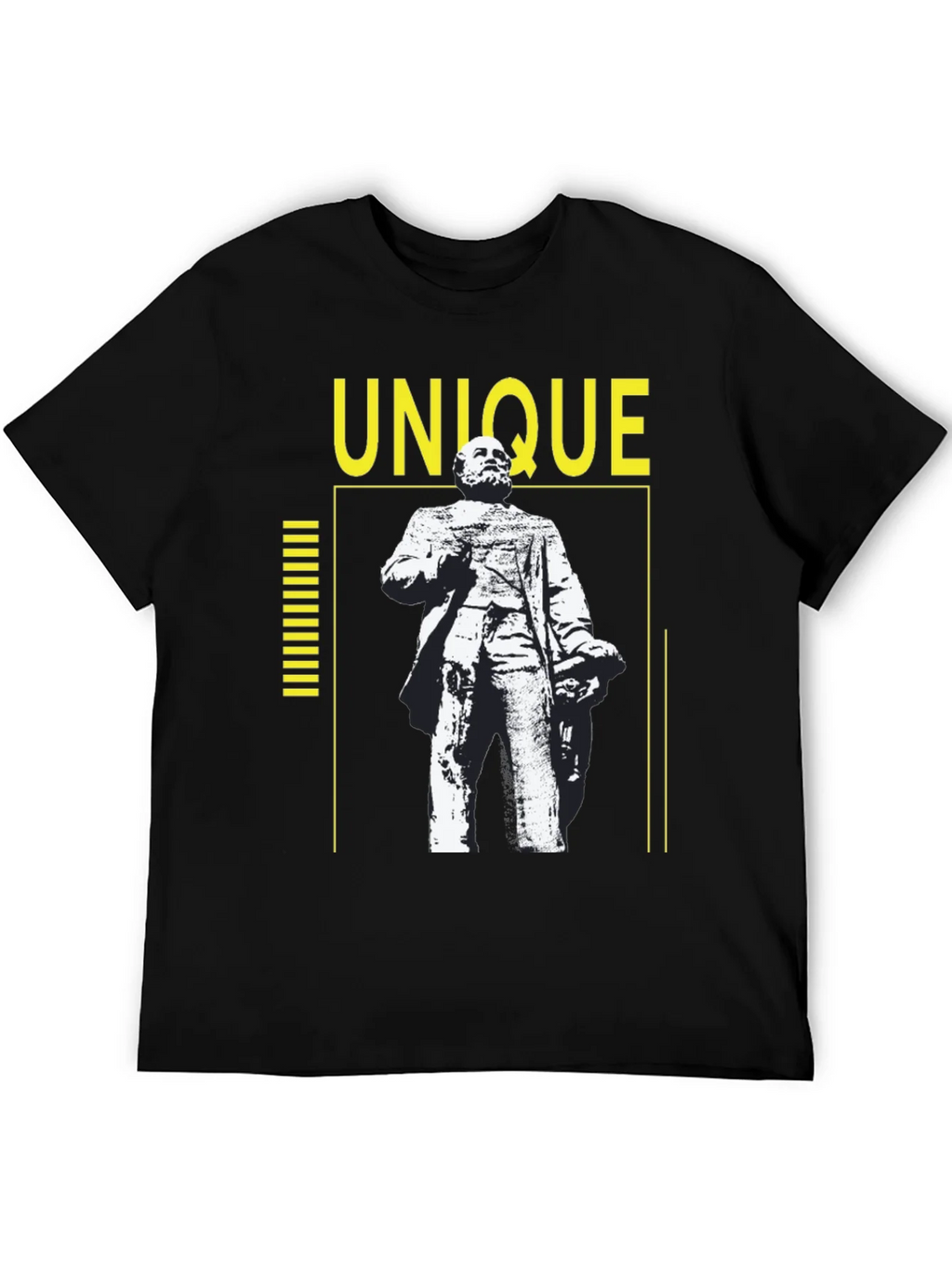 Unique Statue Graphic Tee - Black Cotton Shirt product image 5