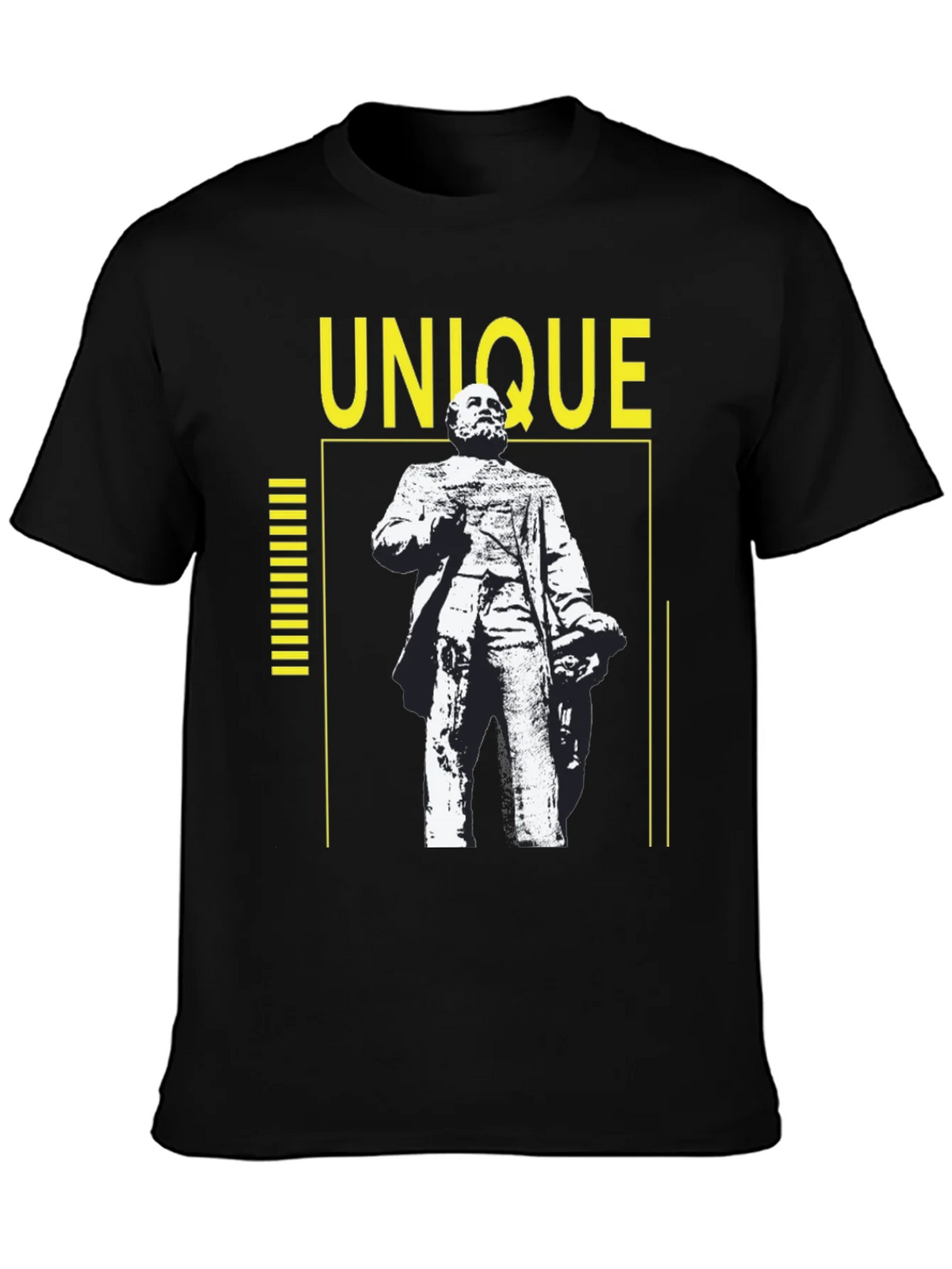 Unique Statue Graphic Tee - Black Cotton Shirt product image 3