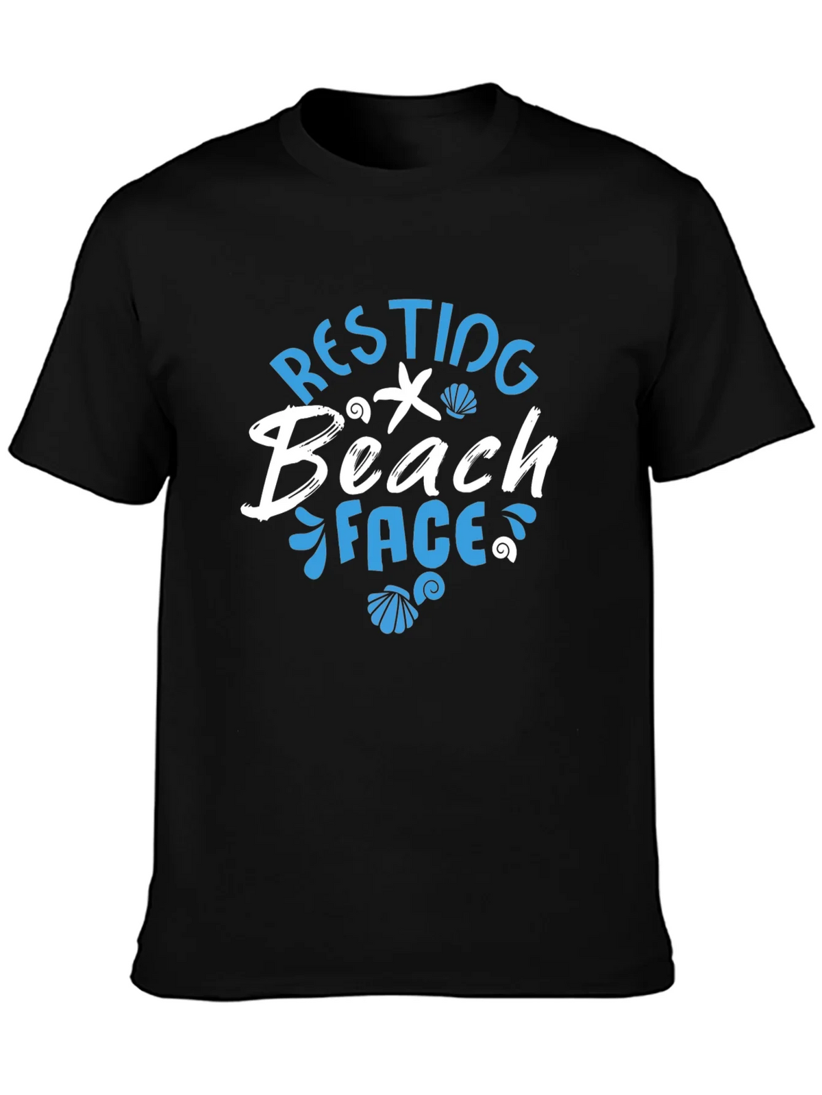 Resting Beach Face T-Shirt - Mens Black Graphic Tee product image 3