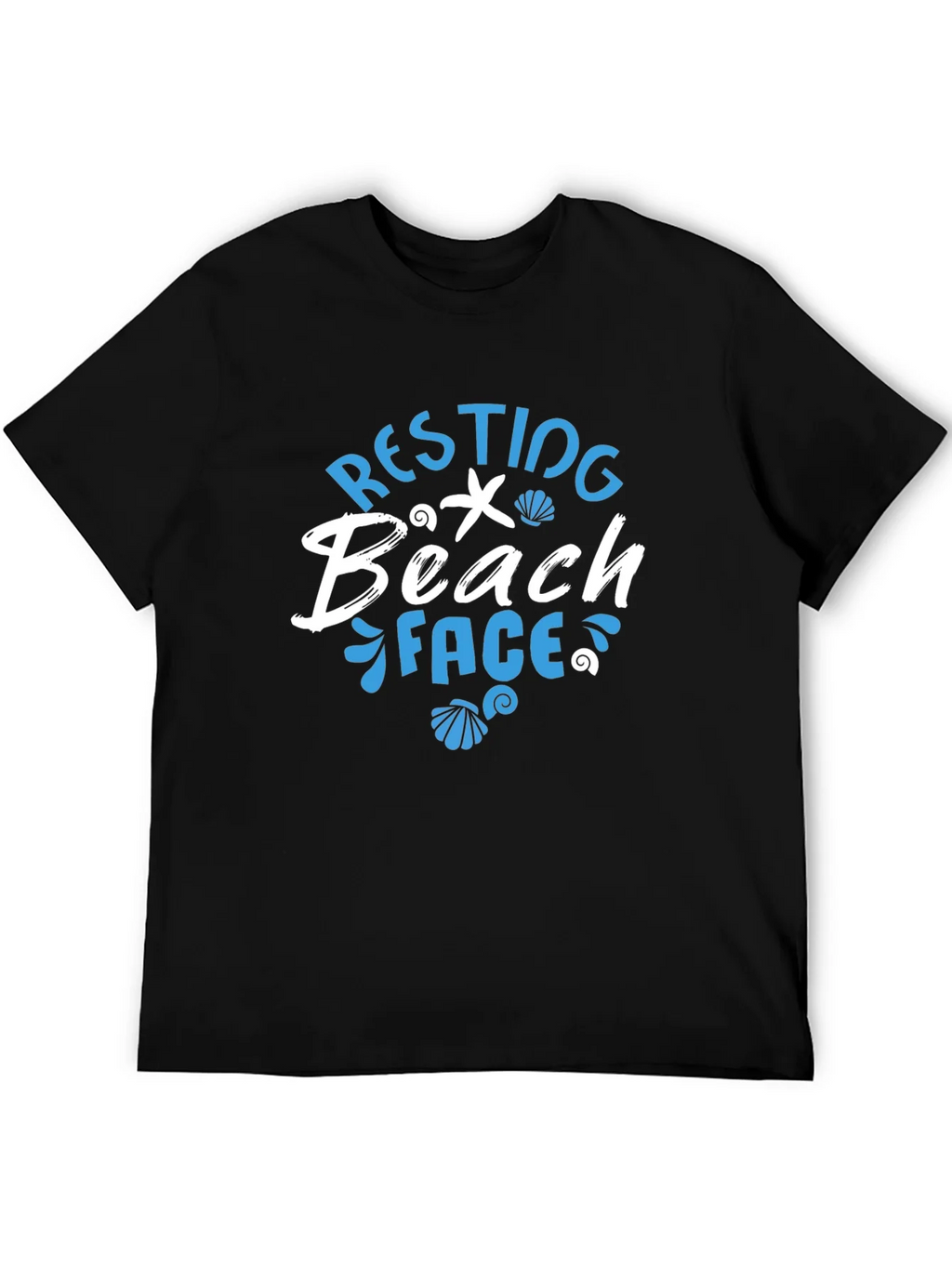 Resting Beach Face T-Shirt - Mens Black Graphic Tee product image 5