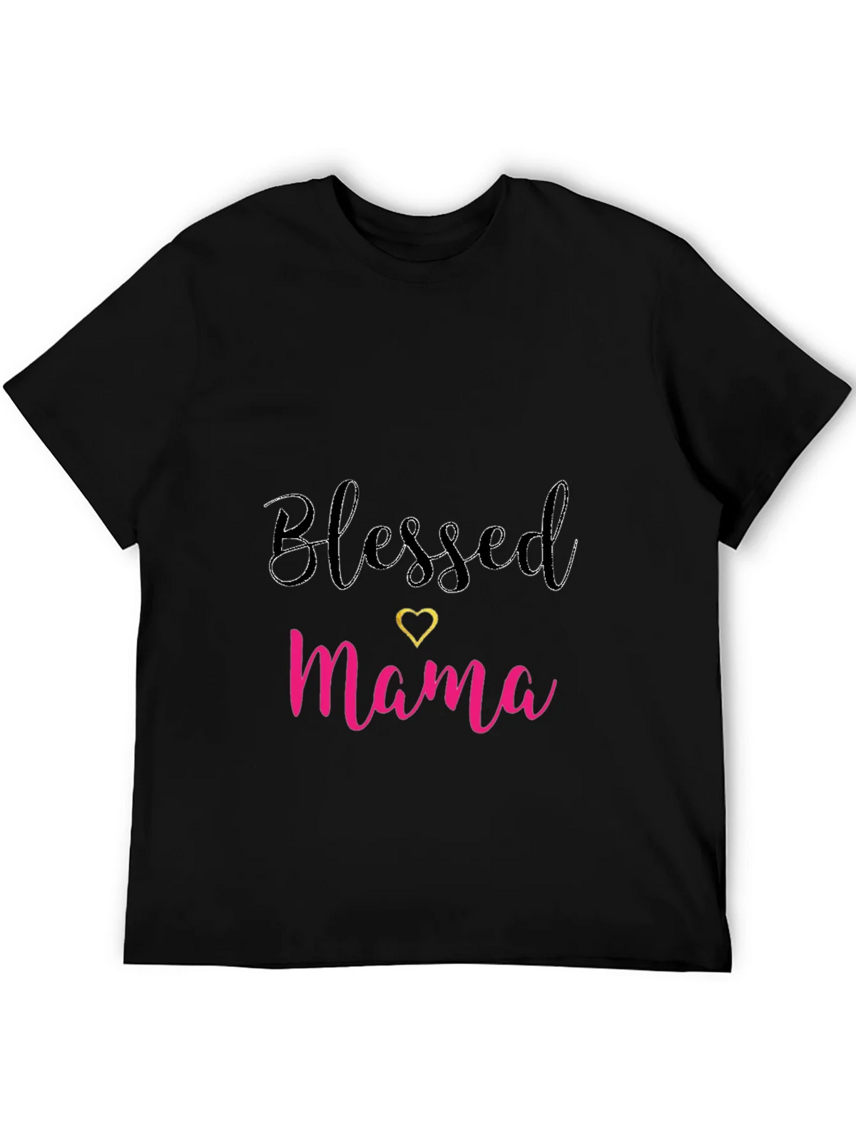 Blessed Mama Black T-Shirt - Cute Mothers Day Tee product image 5