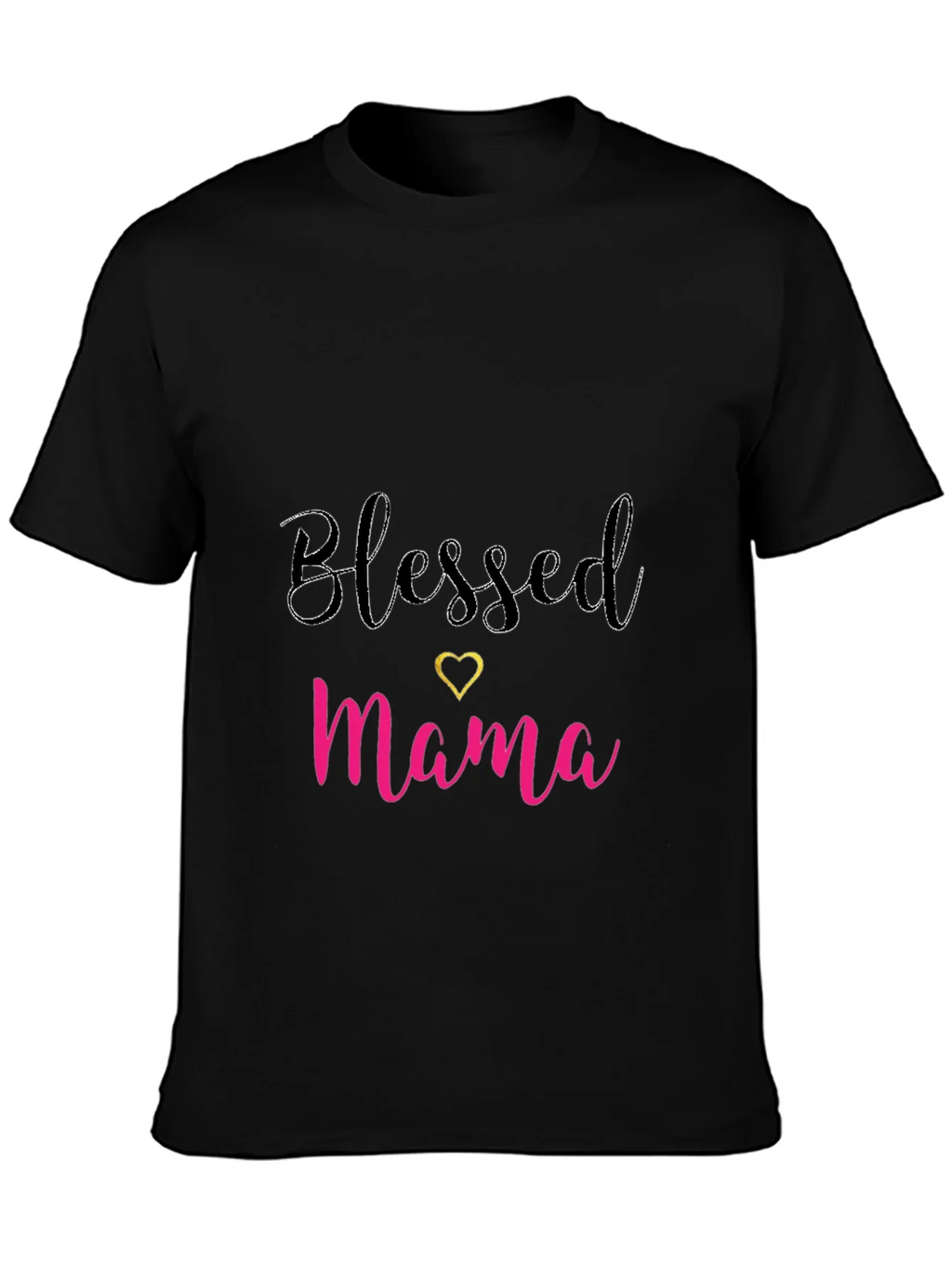 Blessed Mama Black T-Shirt - Cute Mothers Day Tee product image 3