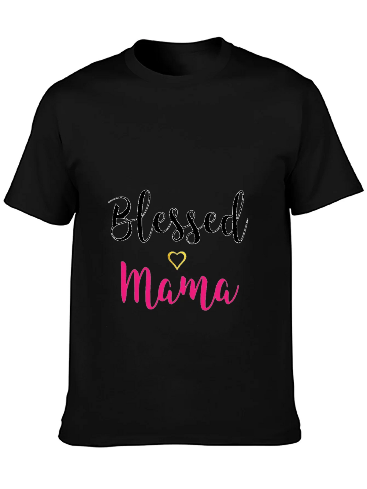 Blessed Mama Black T-Shirt - Cute Mothers Day Tee product image 3