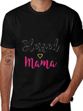 Blessed Mama Black T-Shirt - Cute Mothers Day Tee product image 1