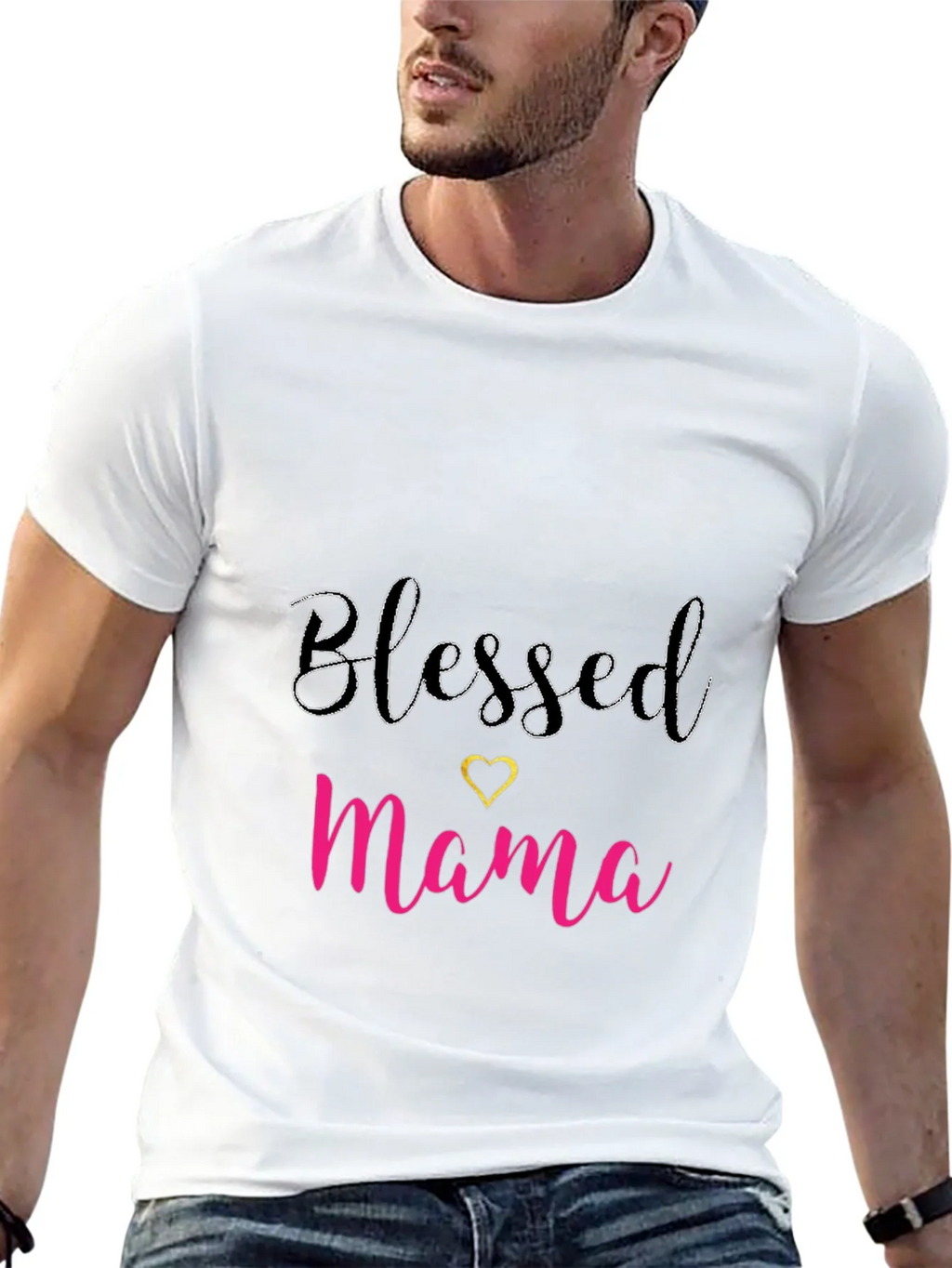 Blessed Mama Black T-Shirt - Cute Mothers Day Tee product image 12