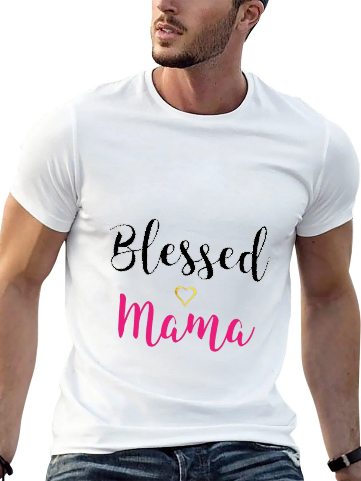 Blessed Mama Black T-Shirt - Cute Mothers Day Tee product image 12