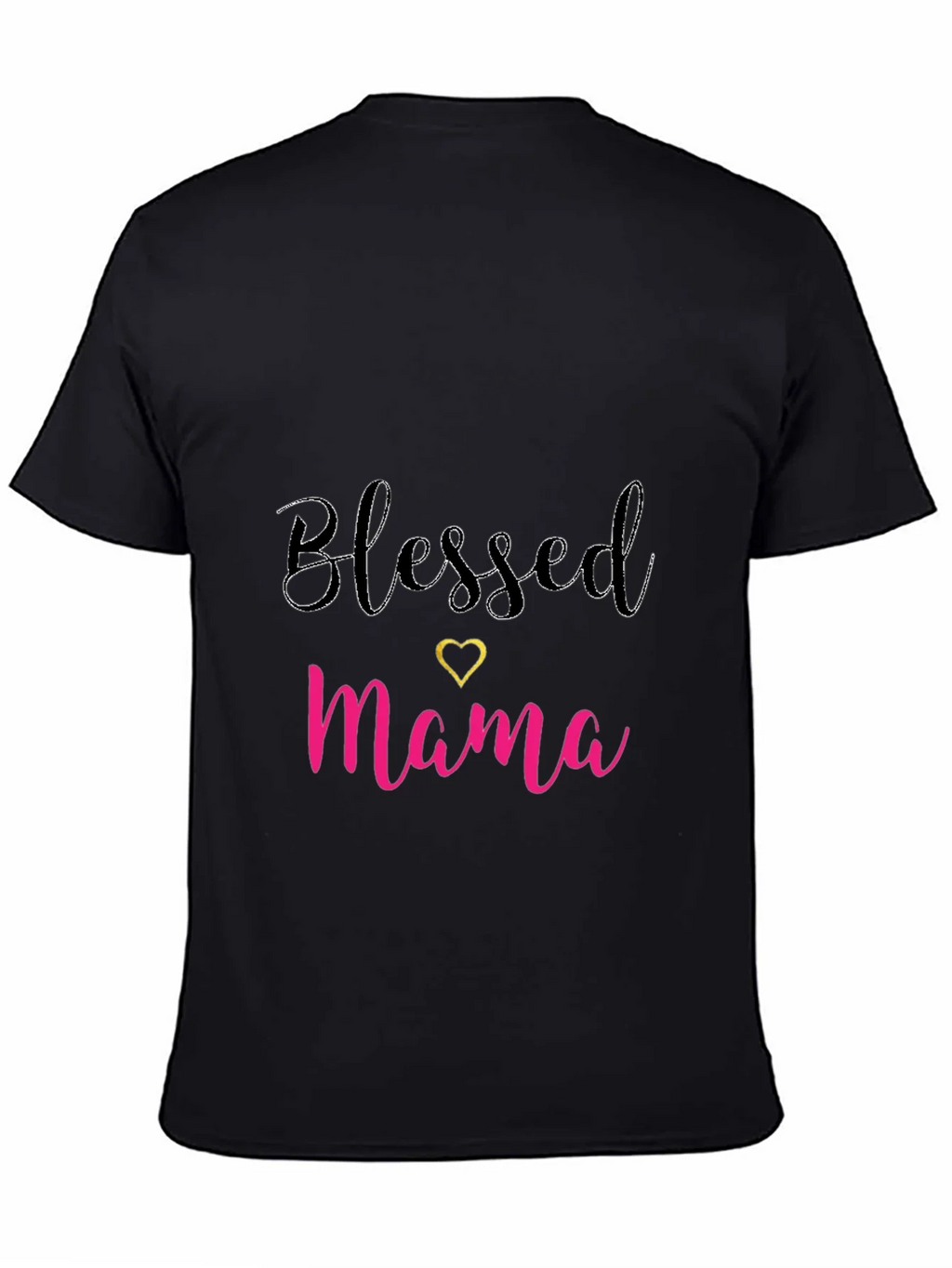Blessed Mama Black T-Shirt - Cute Mothers Day Tee product image 4