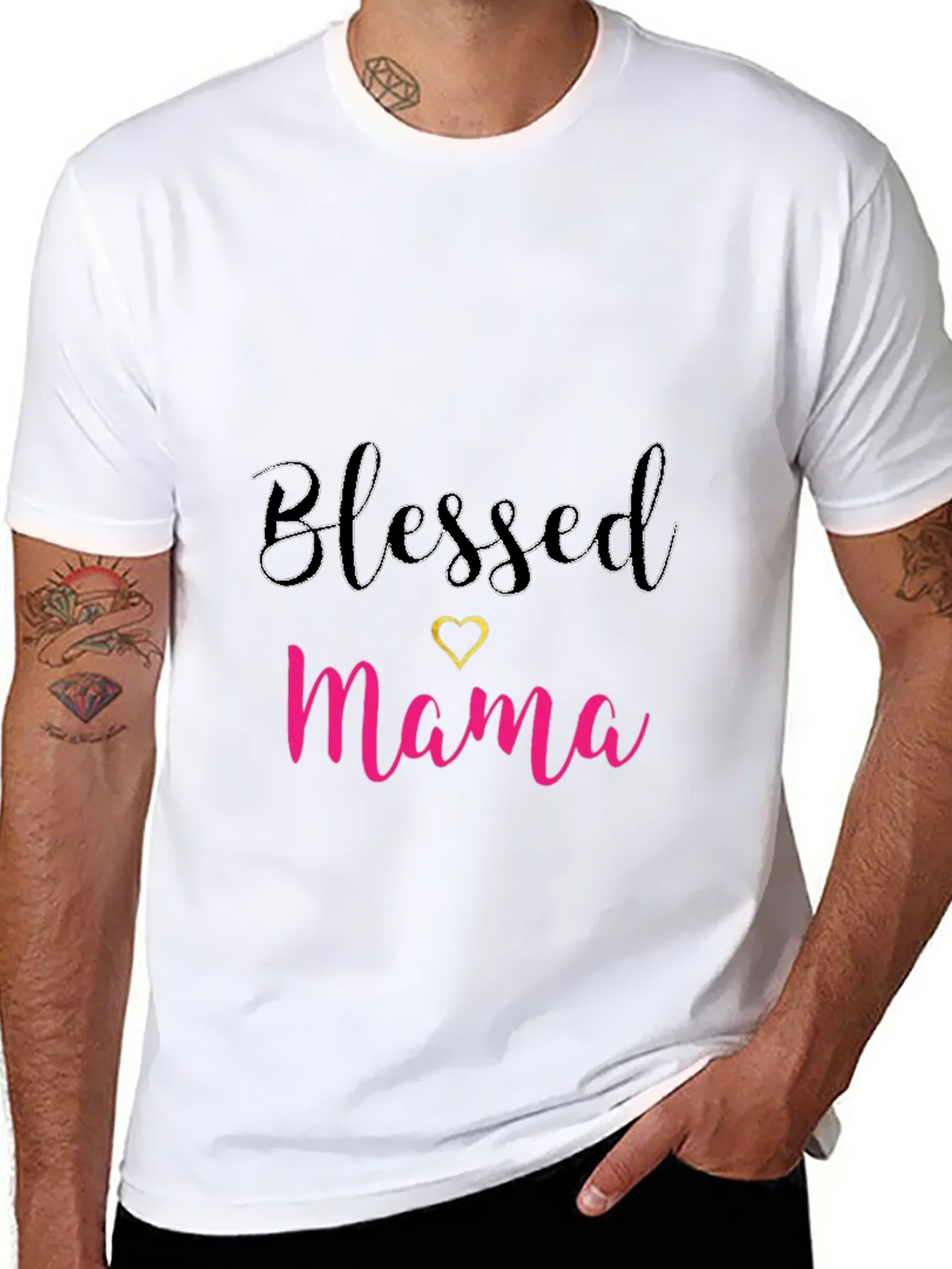 Blessed Mama Black T-Shirt - Cute Mothers Day Tee product image 7