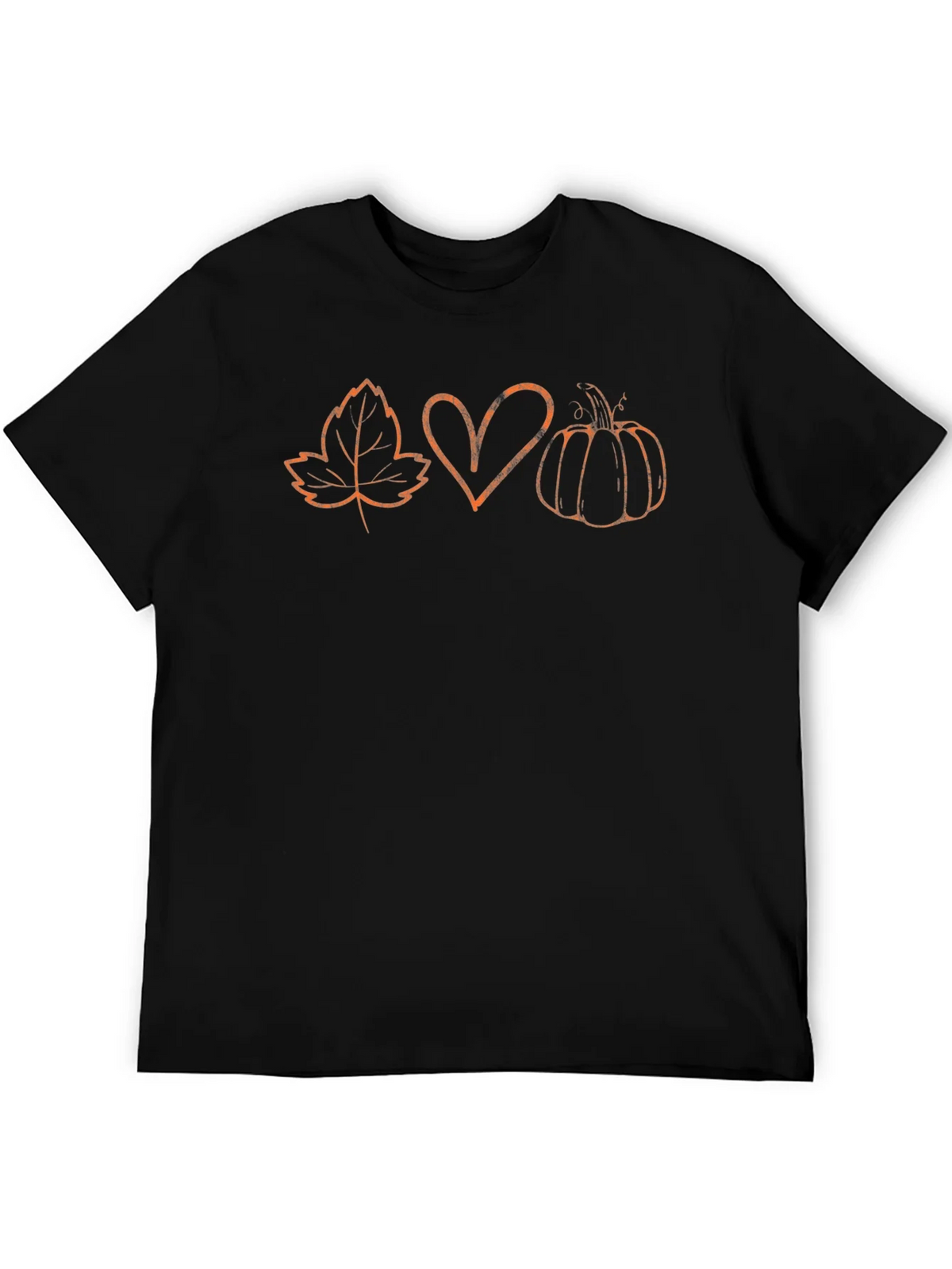 Fall Leaf Heart Pumpkin Graphic Tee product image 5