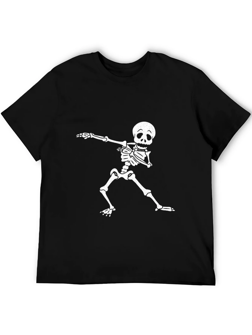 Skeleton Dabbing Graphic Tee - Black Cotton T-Shirt product image 1