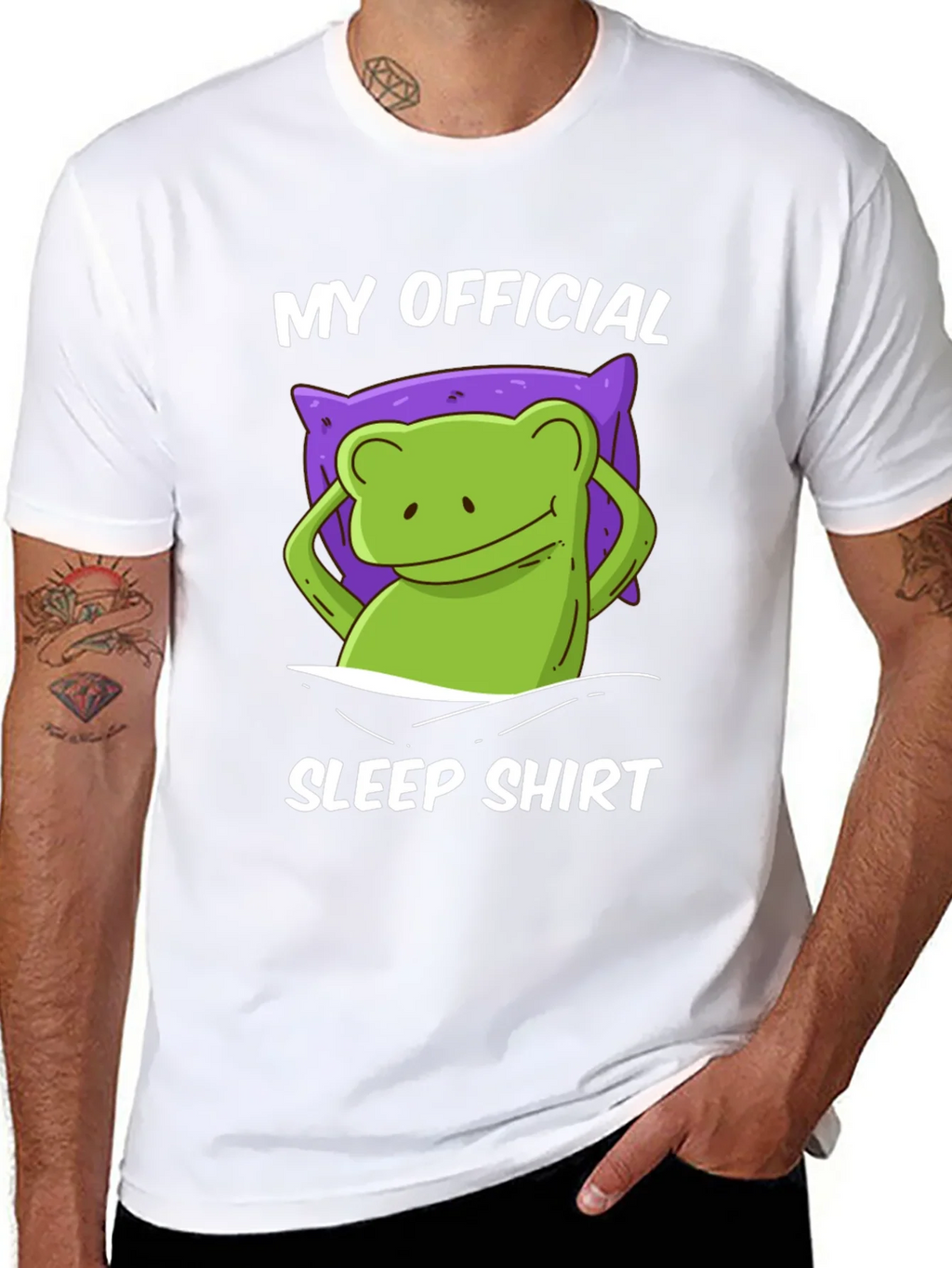 Funny Frog Sleep Shirt - Mens Graphic Tee product image 7