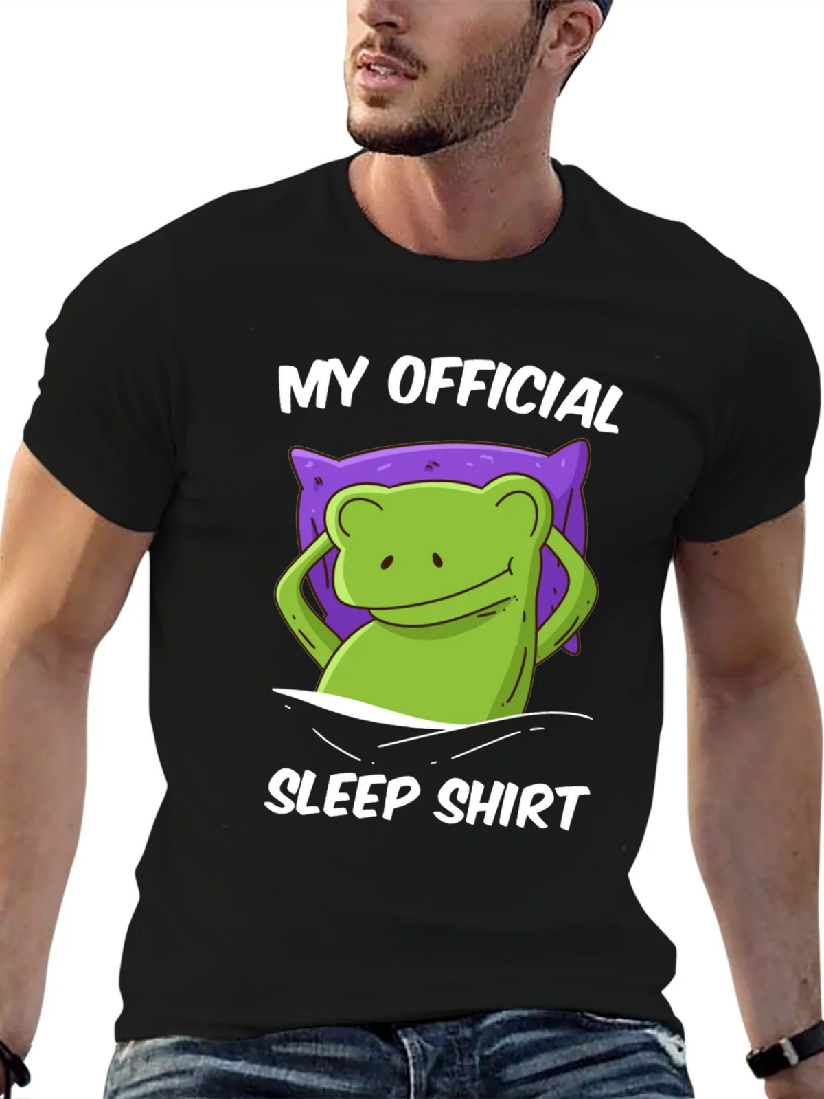 Funny Frog Sleep Shirt - Mens Graphic Tee product image 6