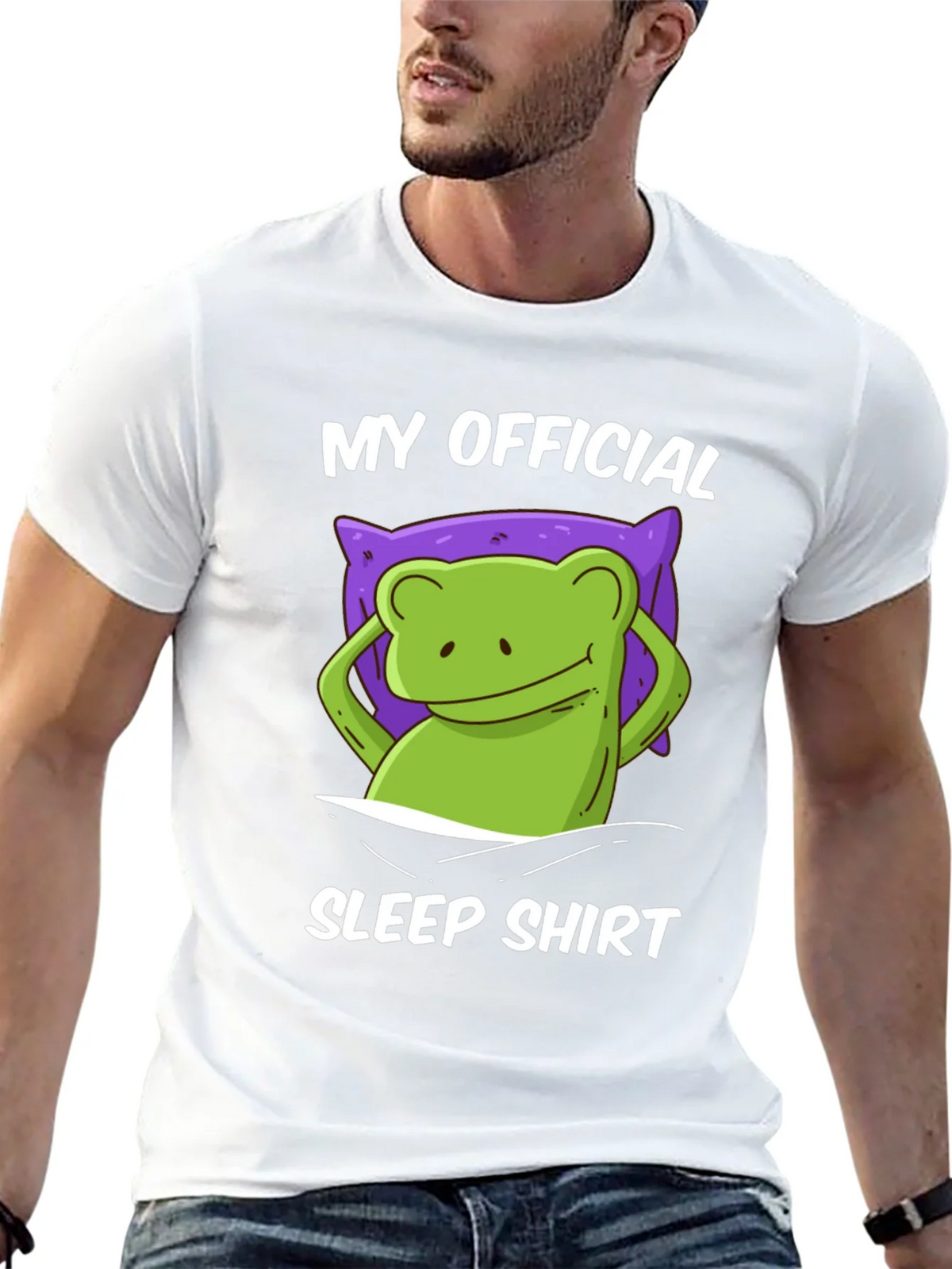 Funny Frog Sleep Shirt - Mens Graphic Tee product image 12