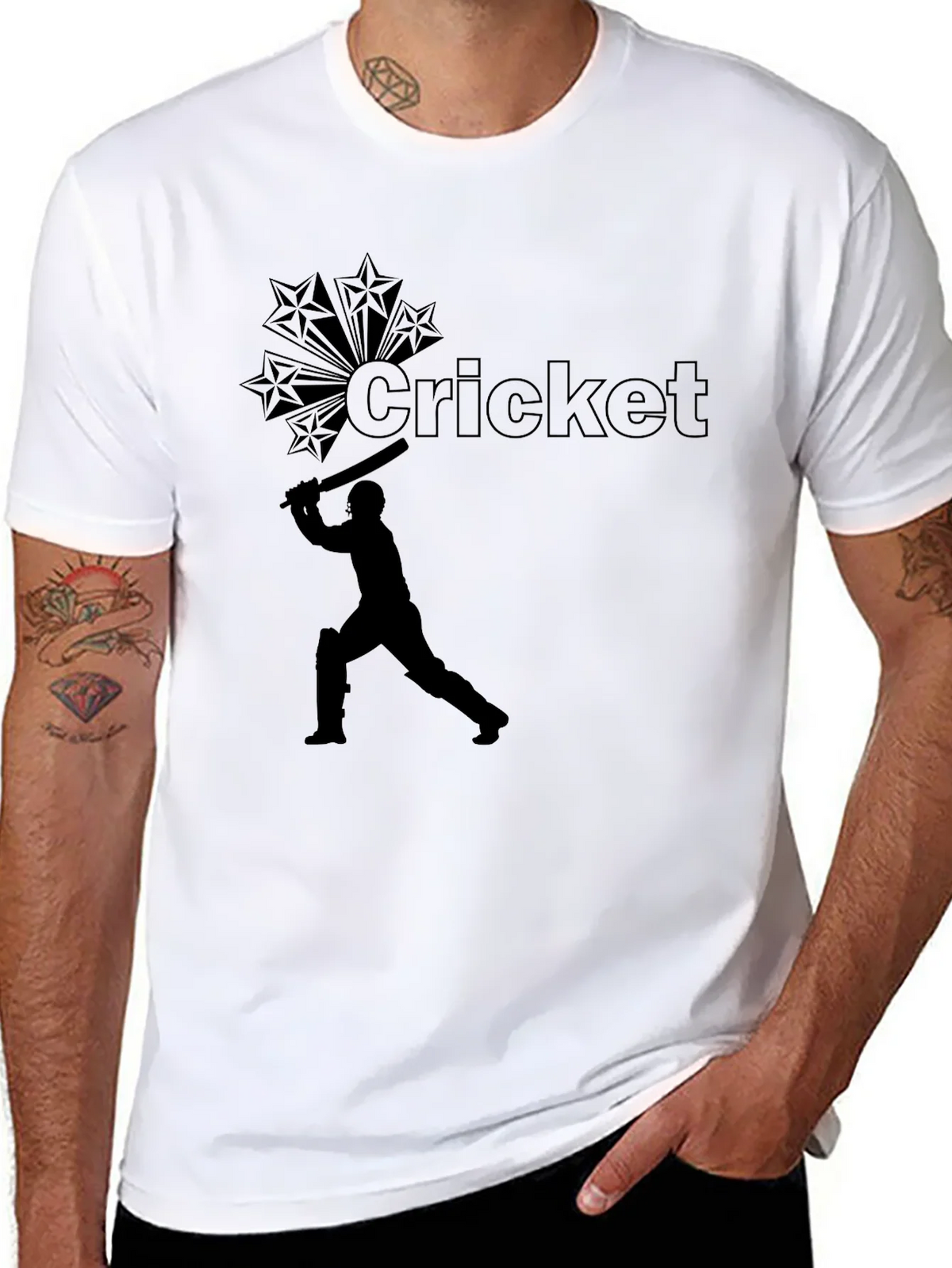 Cricket Star Black T-Shirt product image 7