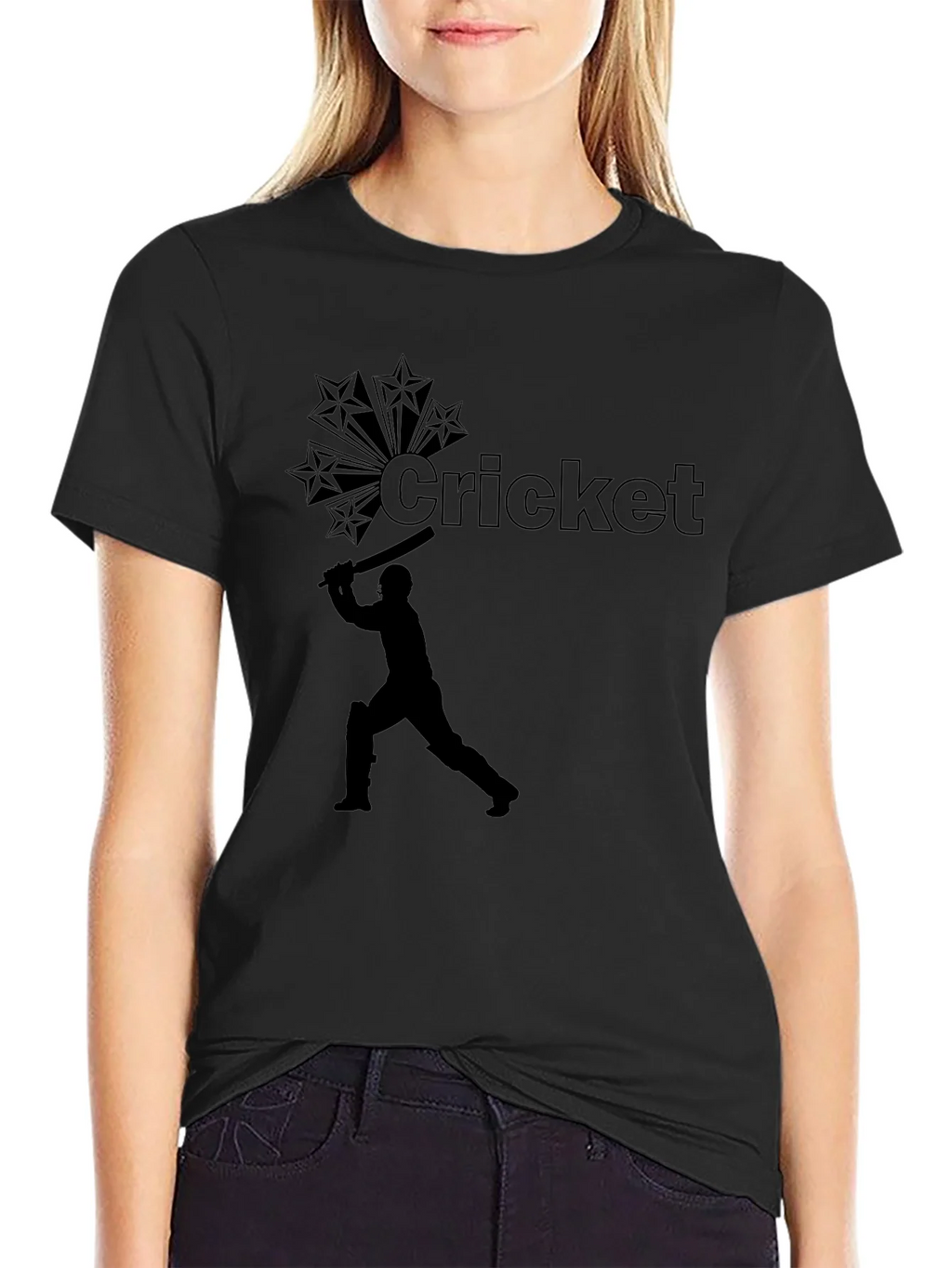 Cricket Star Black T-Shirt product image 2
