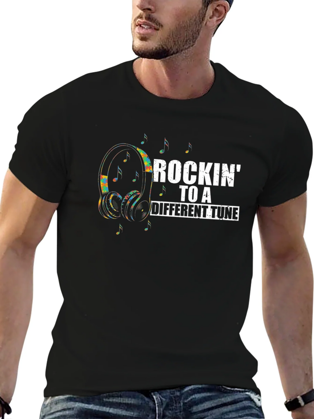 Rockin To A Different Tune Graphic T-Shirt product image 6