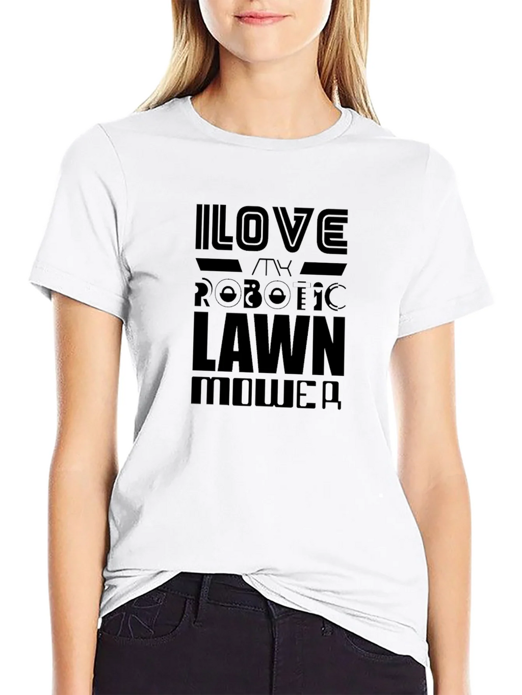 I Love My Robotic Lawn Mower Black T-Shirt product image 8