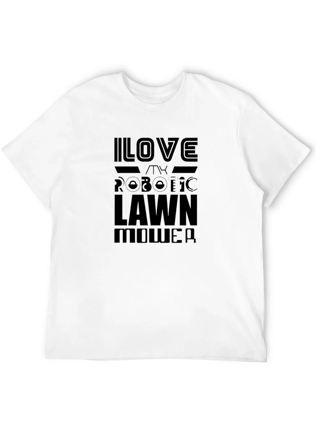 I Love My Robotic Lawn Mower Black T-Shirt product image 11