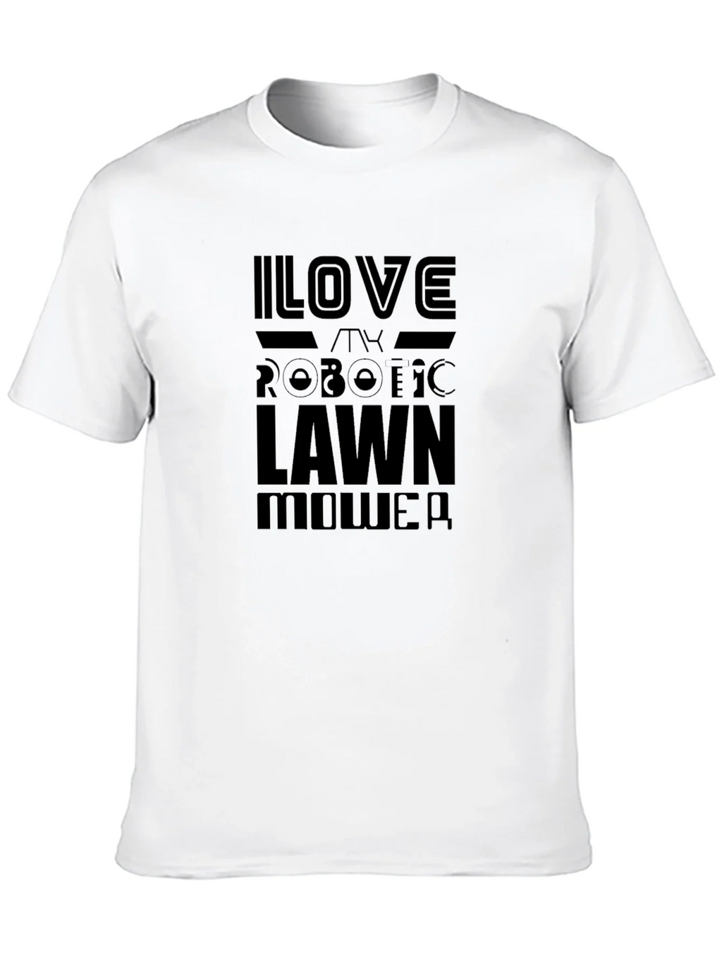 I Love My Robotic Lawn Mower Black T-Shirt product image 9