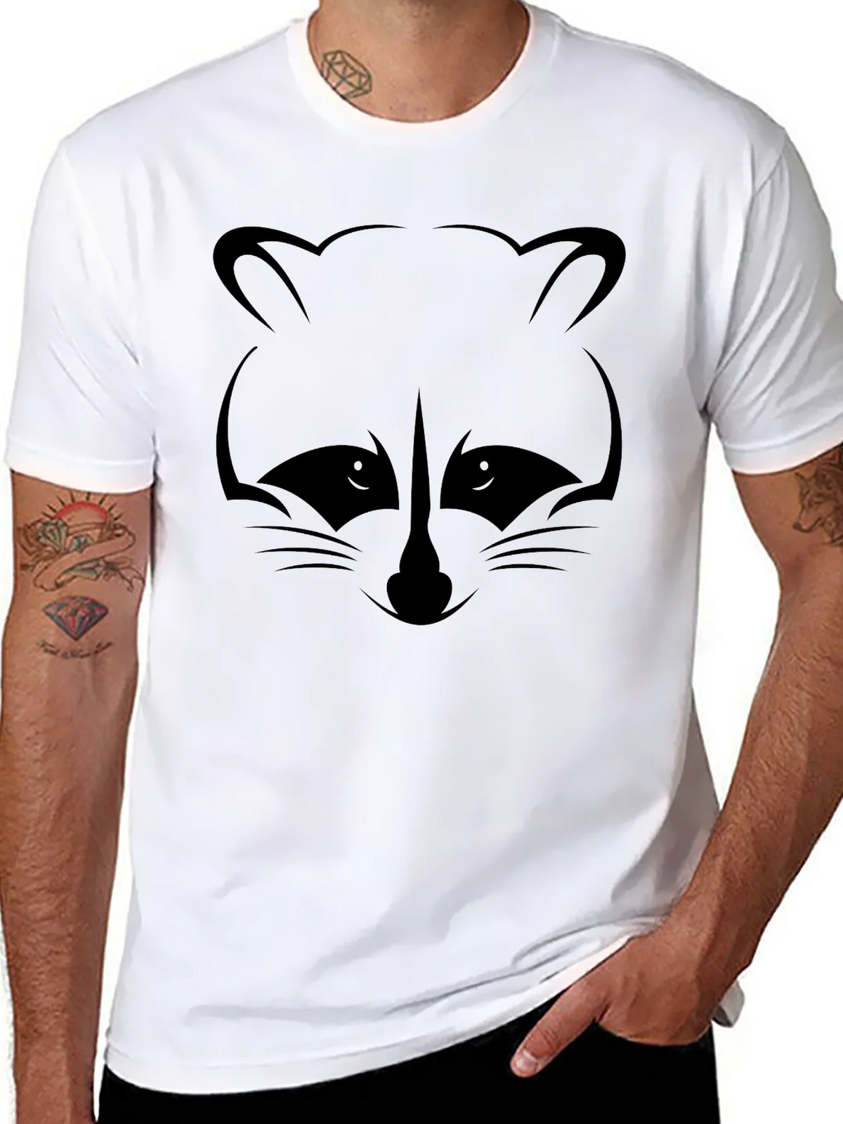 Raccoon Graphic T-Shirt - Black product image 7