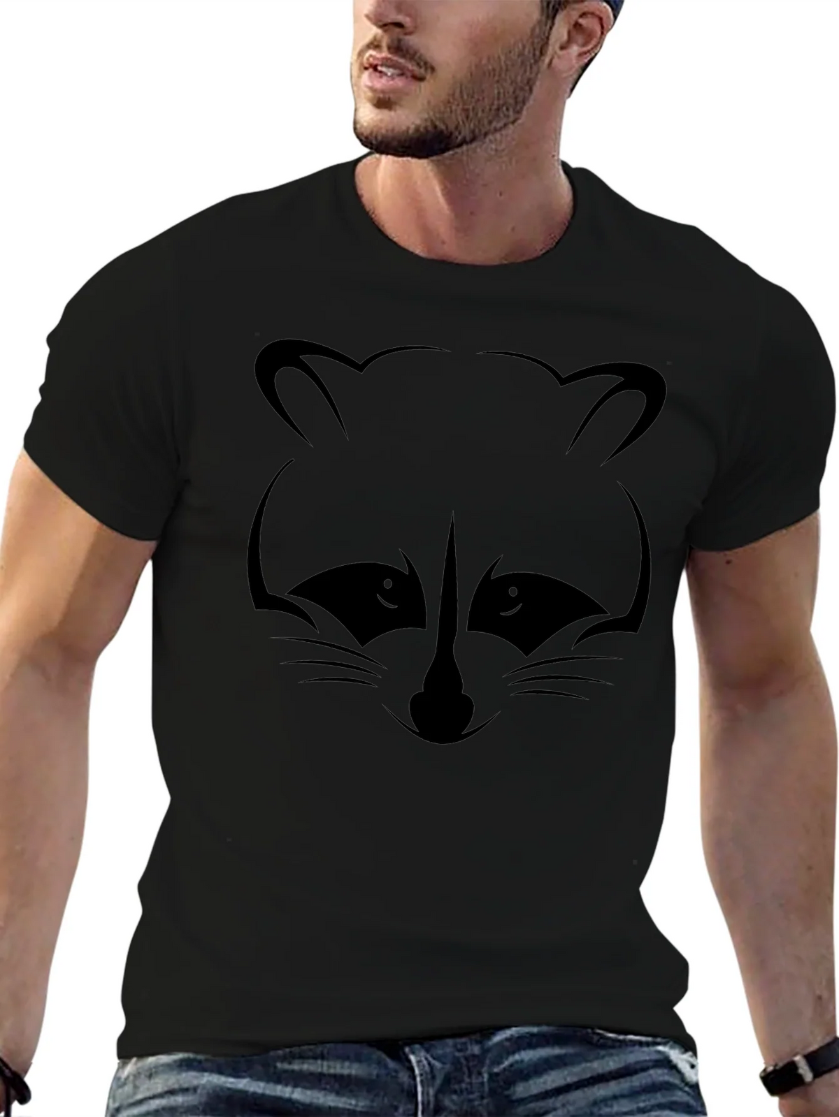 Raccoon Graphic T-Shirt - Black product image 6