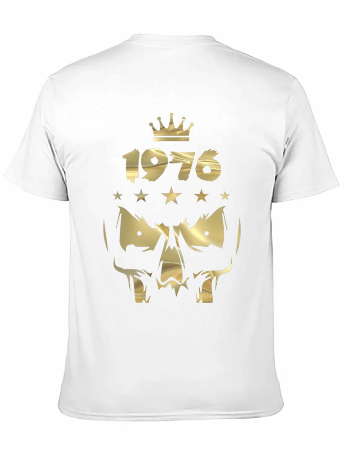 Gold 1976 Crown Skull Graphic Black T-Shirt product image 10
