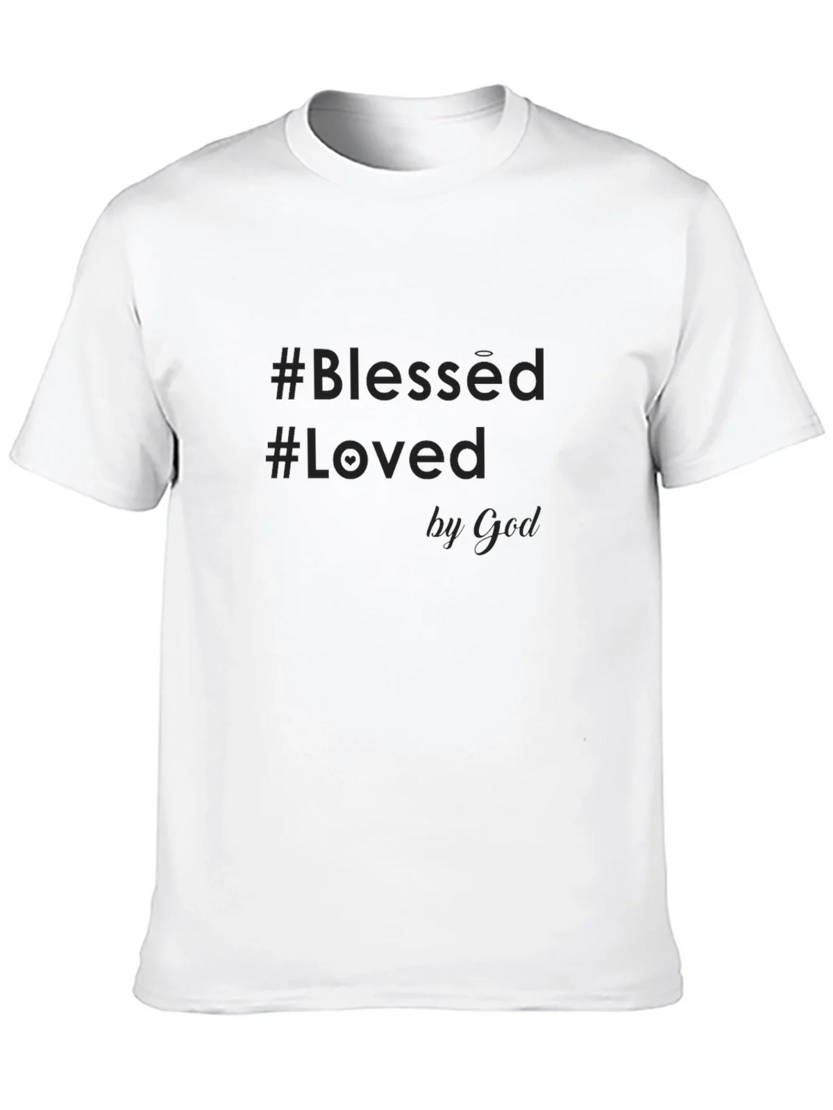 Blessed & Loved by God Black Graphic Tee product image 4