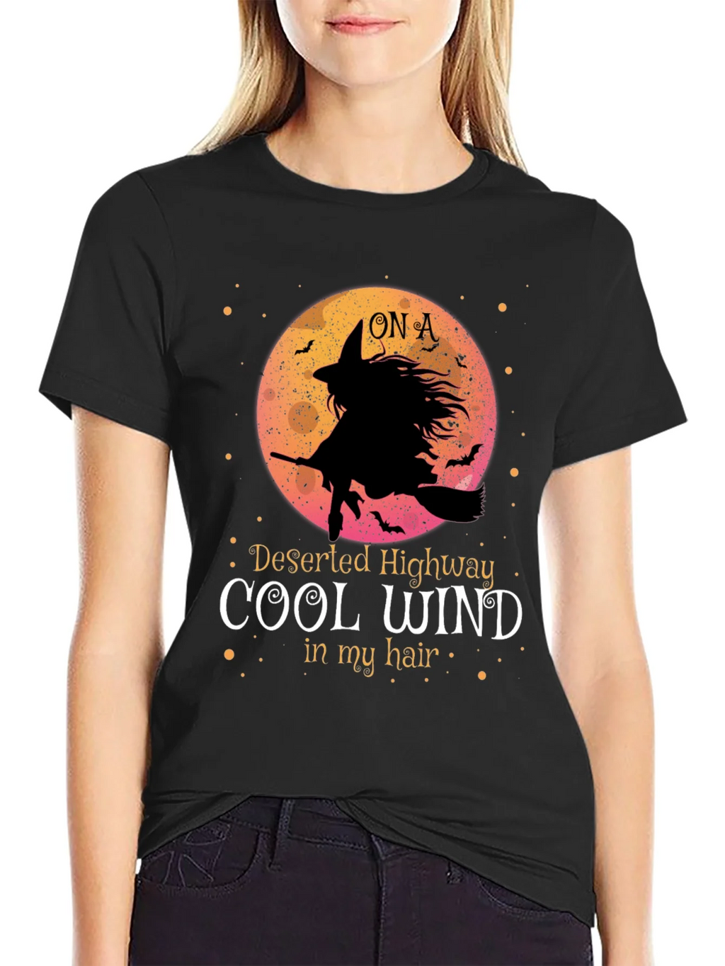 Witch On A Deserted Highway T-Shirt product image 2