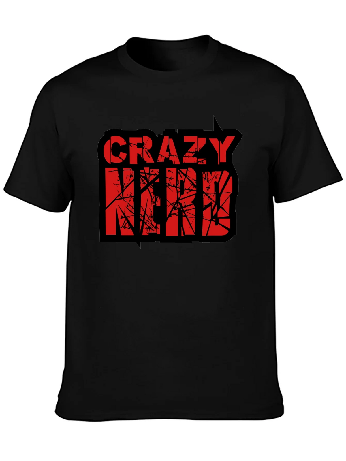 Crazy Nerd Graphic T-Shirt - Black Cotton Tee product image 3