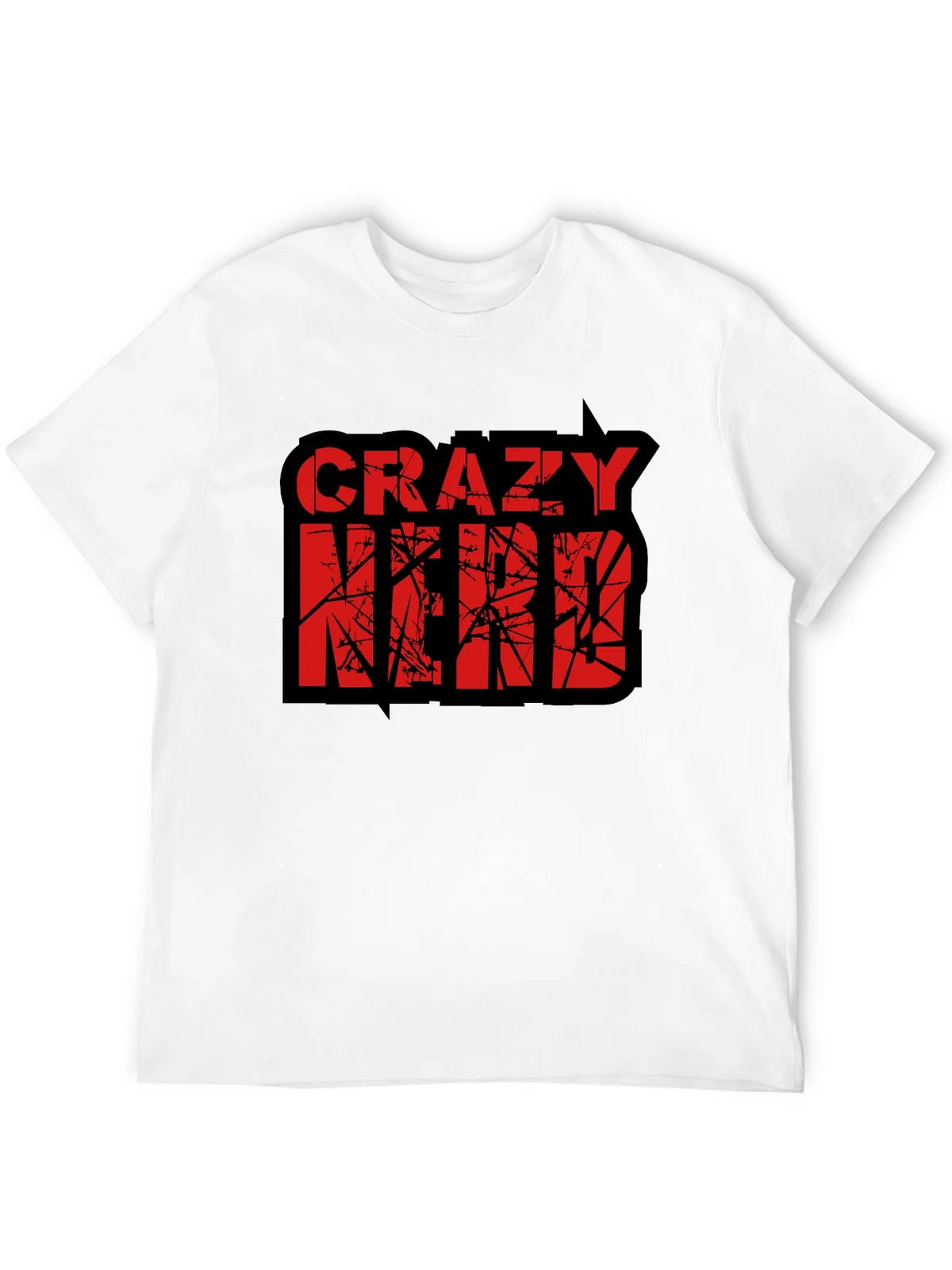 Crazy Nerd Graphic T-Shirt - Black Cotton Tee product image 11