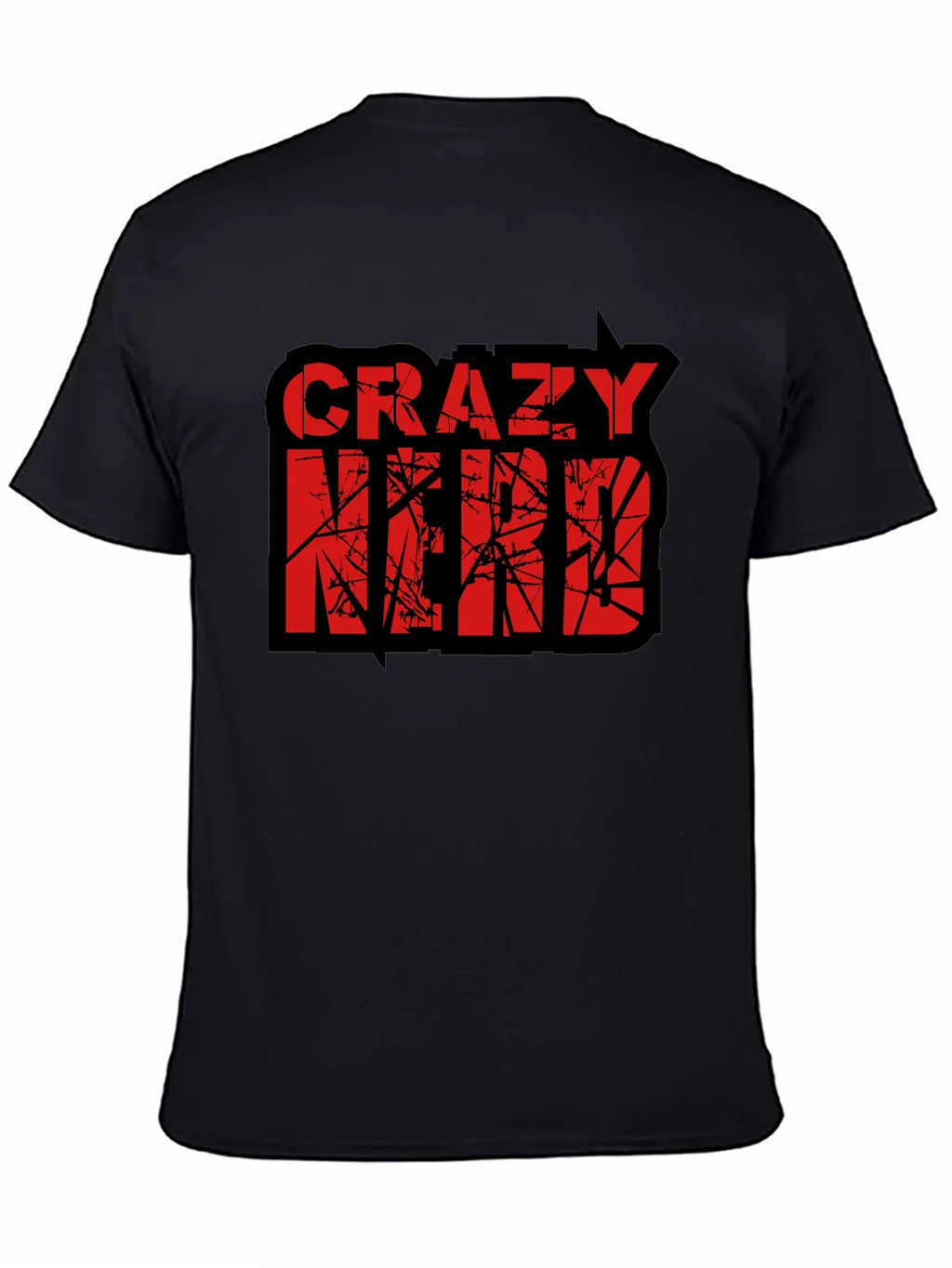 Crazy Nerd Graphic T-Shirt - Black Cotton Tee product image 4