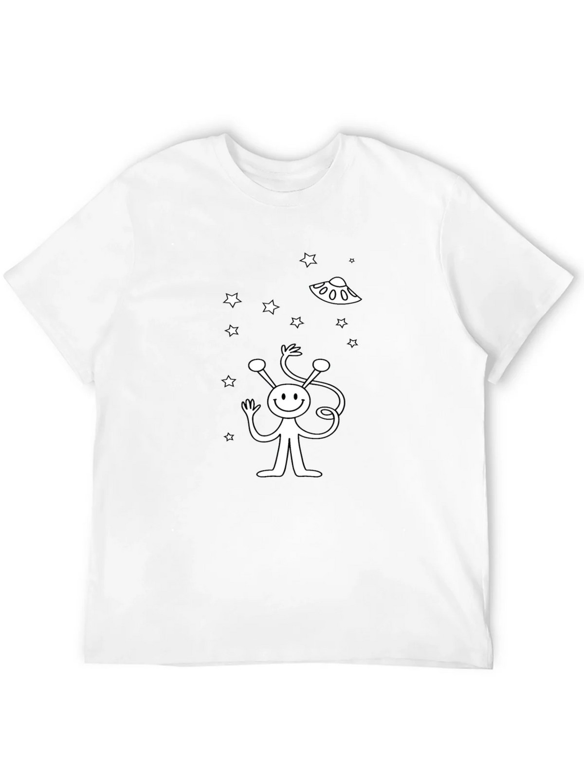 Alien UFO Graphic Black T-Shirt product image 11