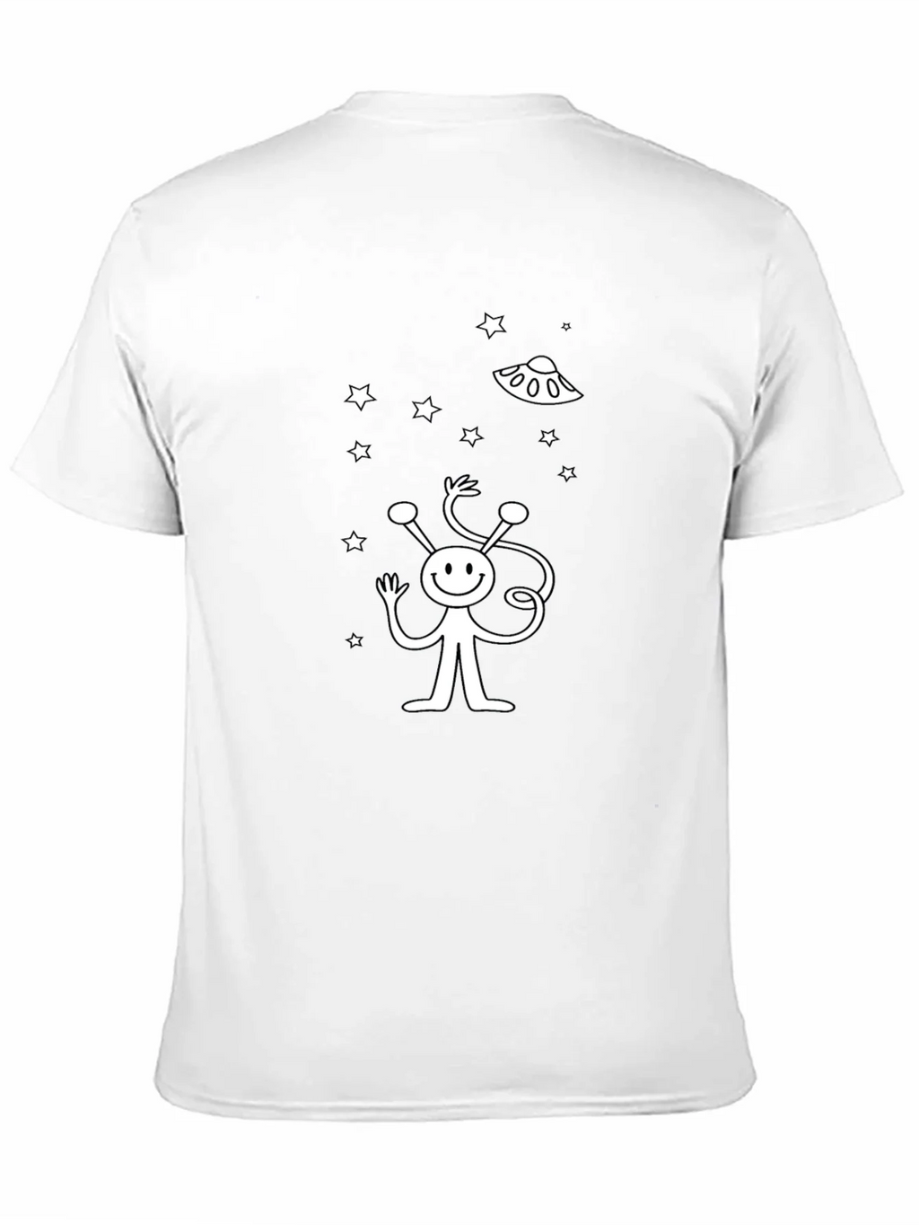 Alien UFO Graphic Black T-Shirt product image 10