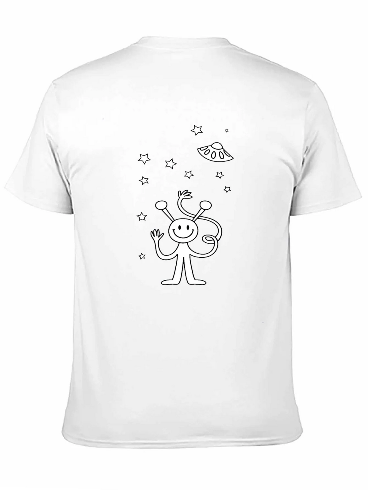 Alien UFO Graphic Black T-Shirt product image 10
