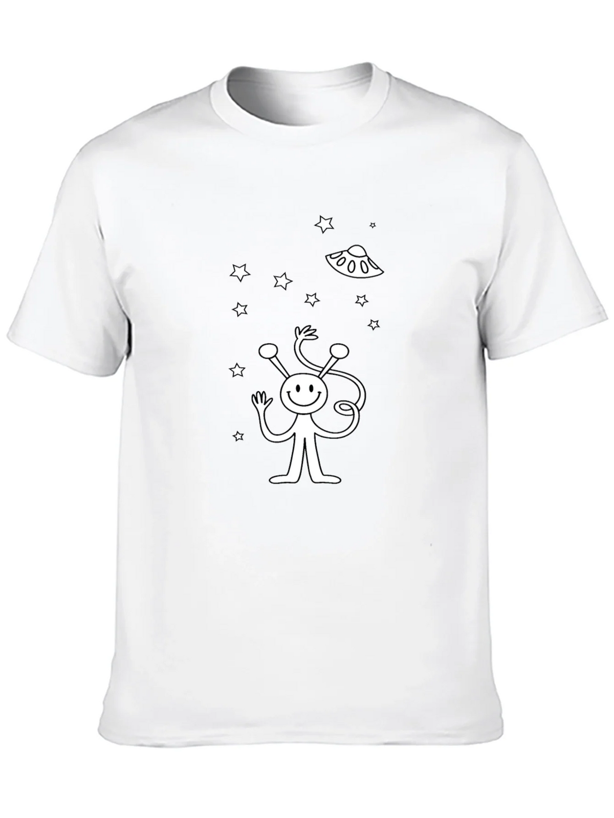 Alien UFO Graphic Black T-Shirt product image 9