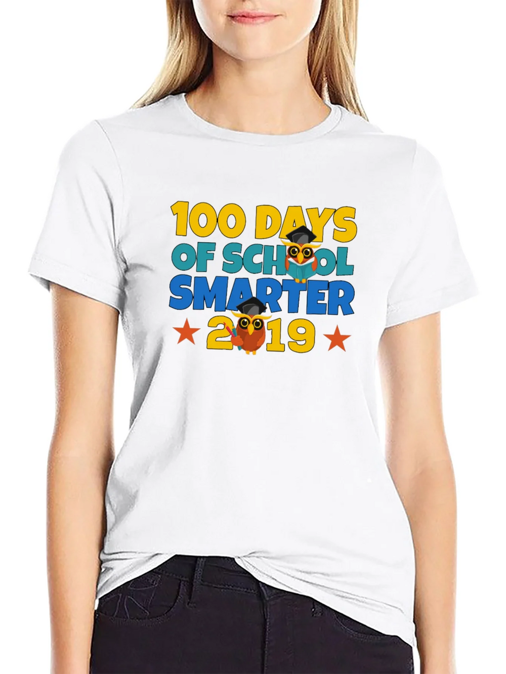 100 Days of School Smarter Owl T-Shirt product image 7