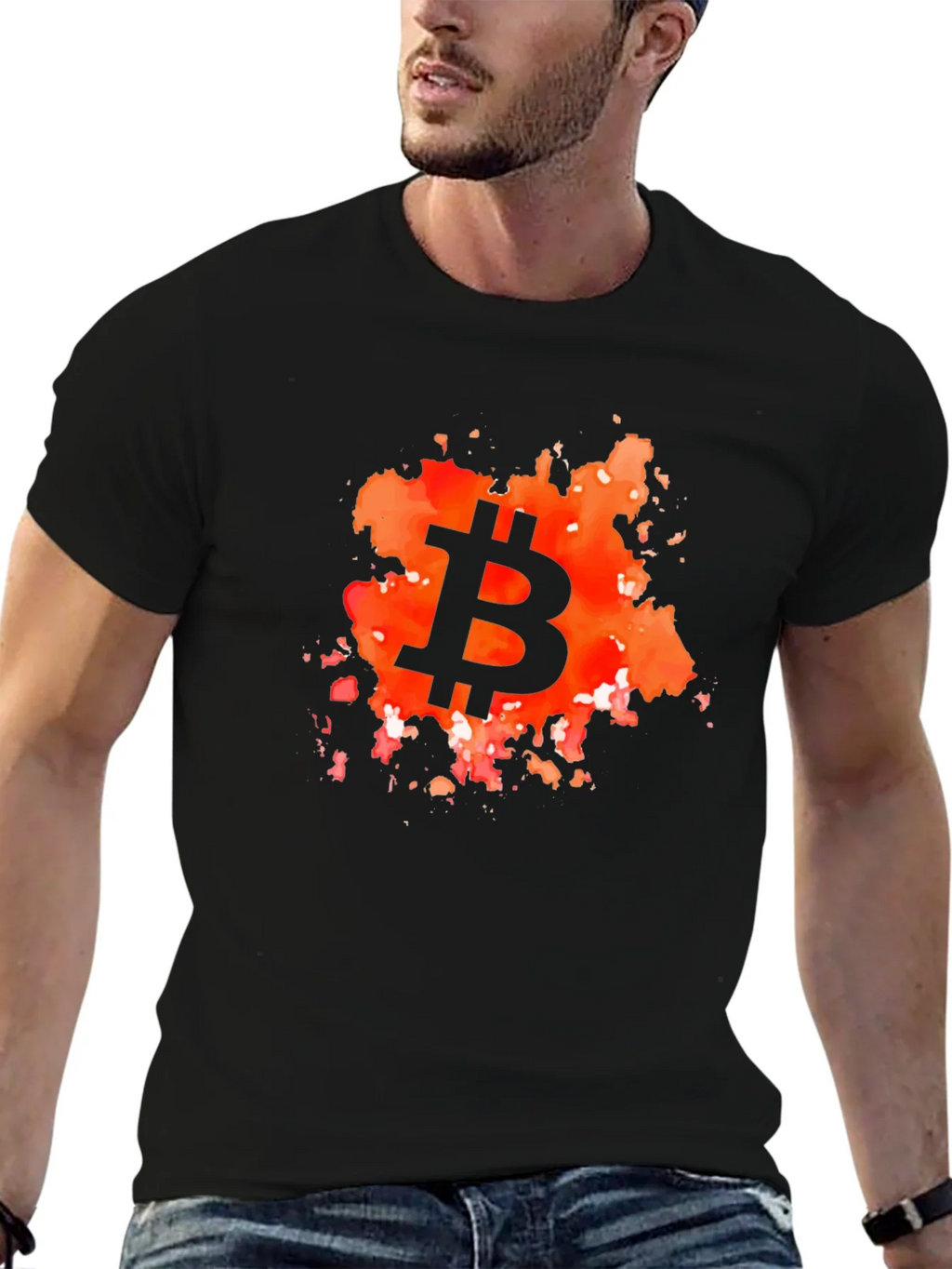 Bitcoin Splash Graphic T-Shirt product image 6